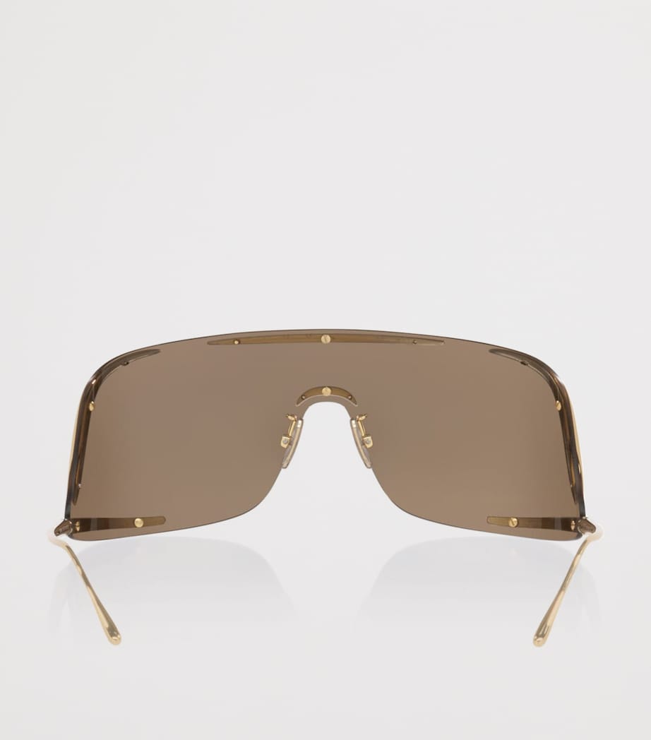 LOEWE Signature Square One-Piece Sunglasses Gold Image 4