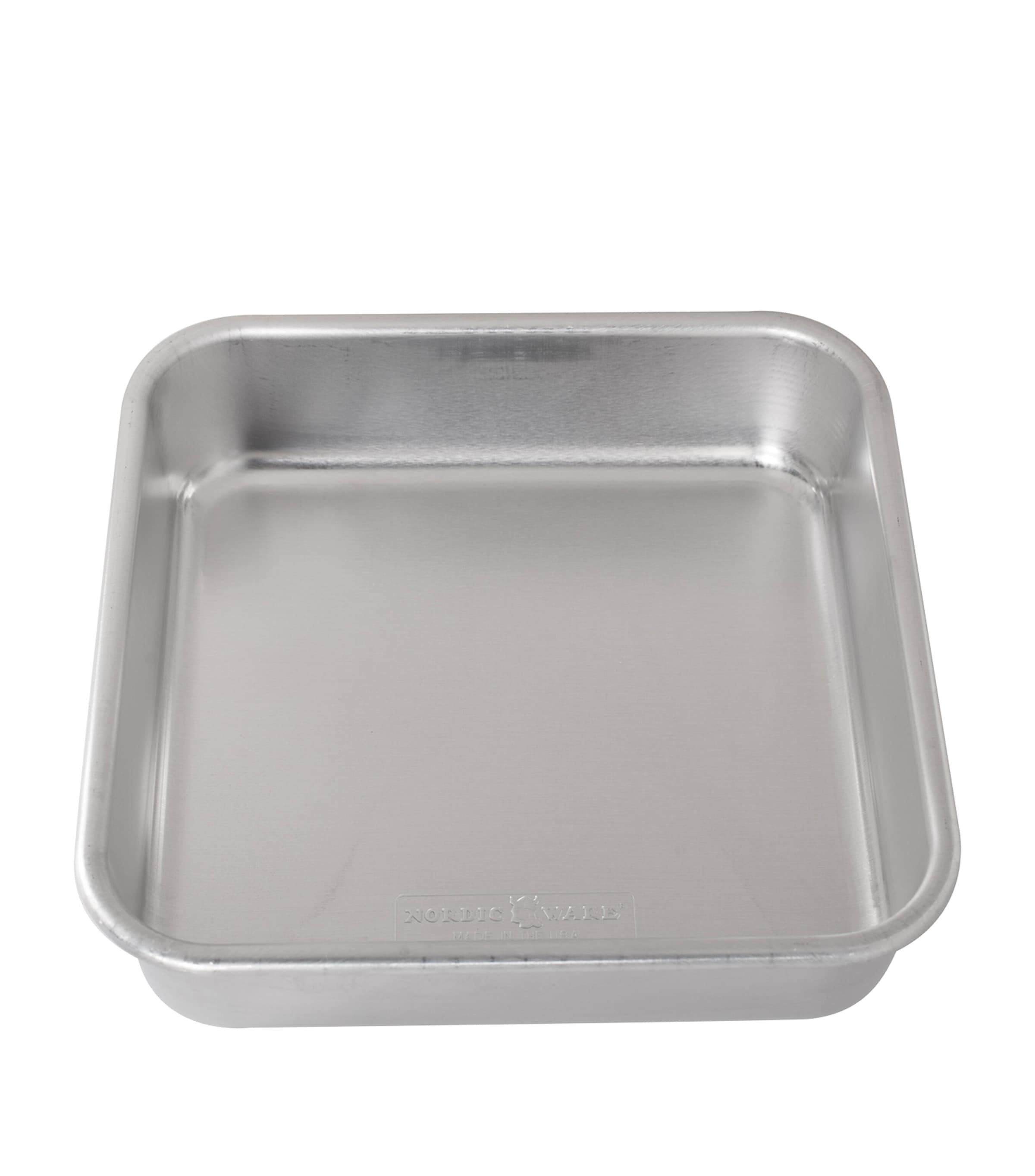 Nordic Ware Set Of 4 Aluminium Naturals Square Cake Tins In Silver