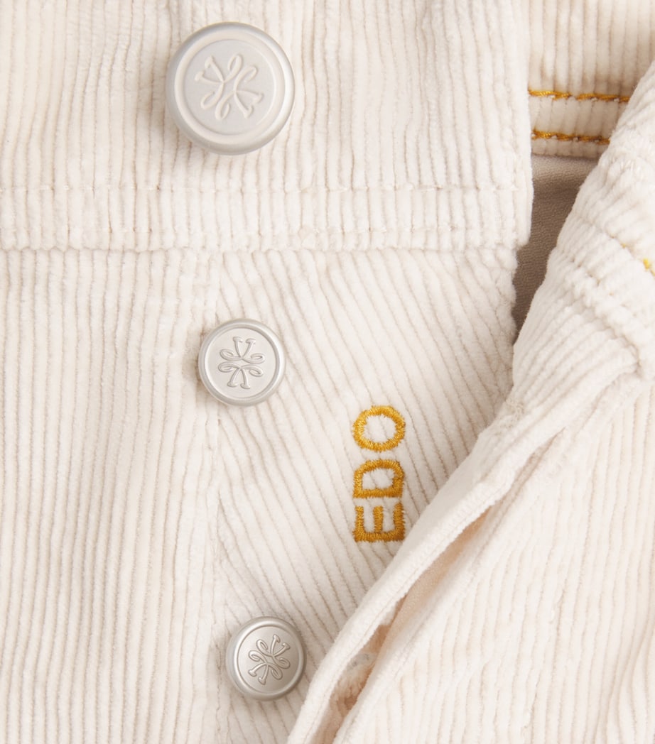 Jacob Cohën Mens Corduroy Edo Straight-Fit Chinos Light Grey Image 6