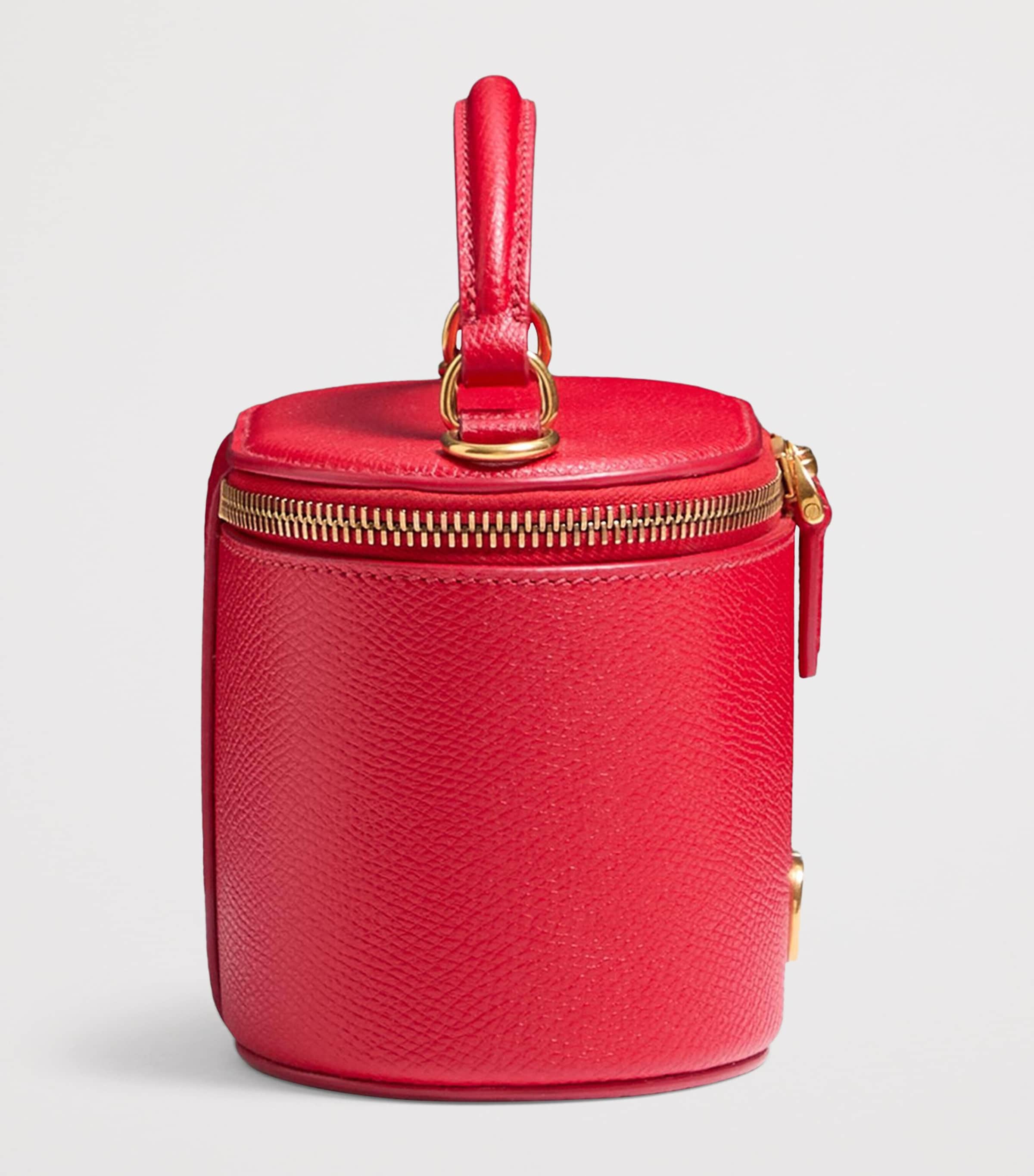 Mini Leather Vanity Case Top-Handle Bag JU5 Image 4