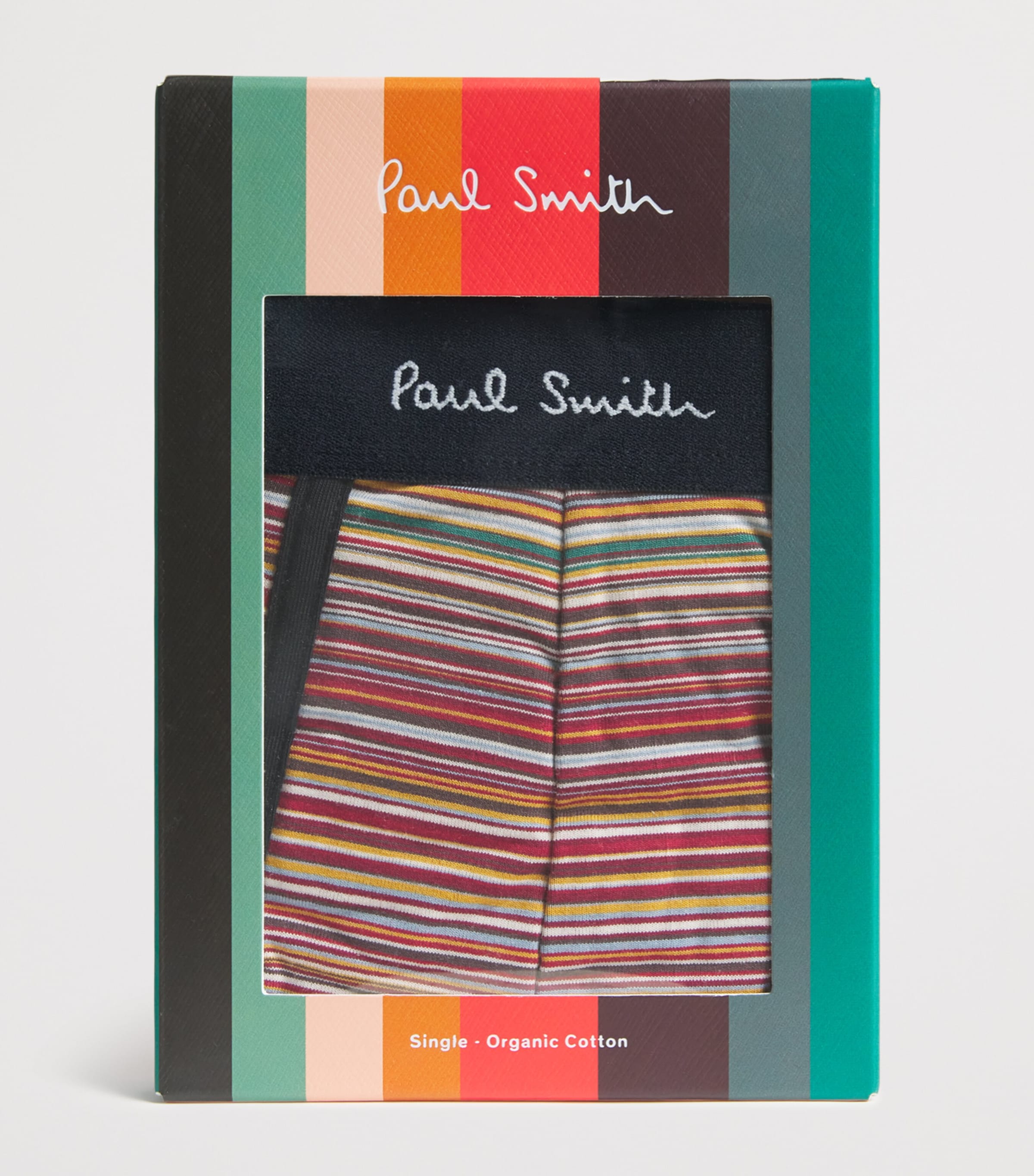 Paul Smith Mens Stretch-Organic Cotton Signature Stripe Trunks Coloured Image 4