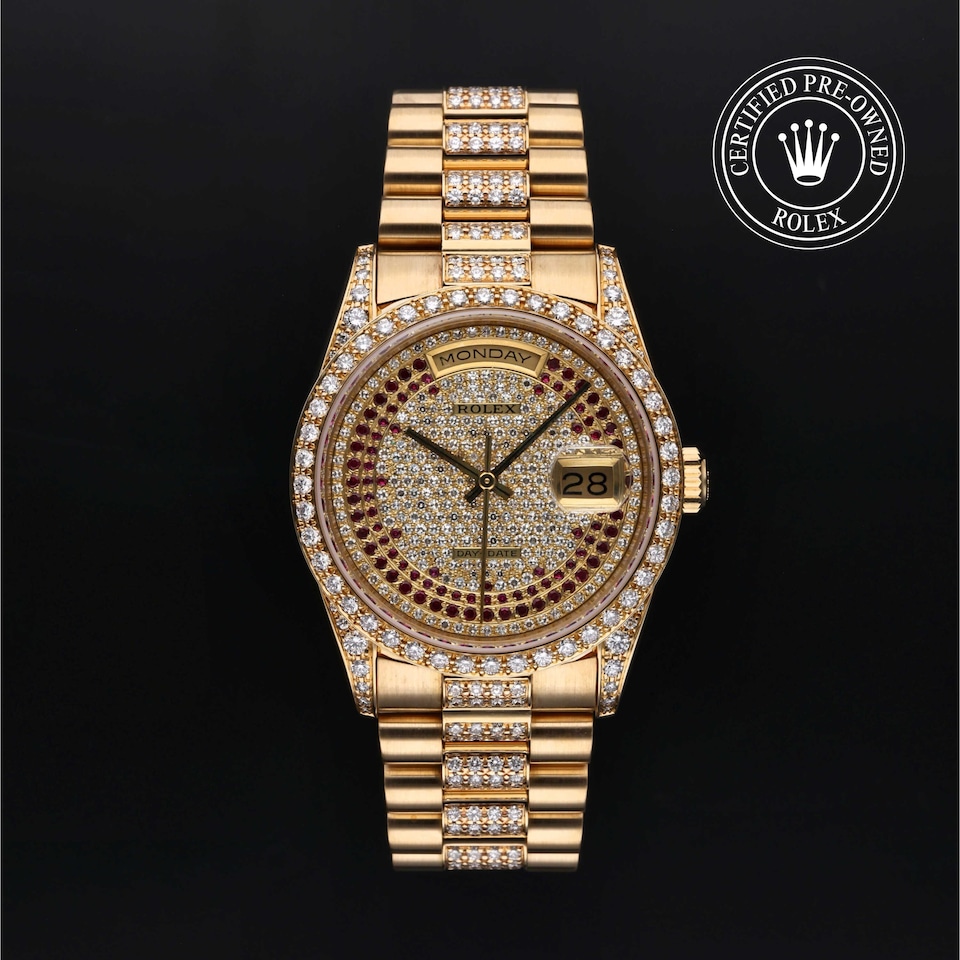 Rolex Certified Pre-Owned Oyster Perpetual Day-Date Ruby Triple String