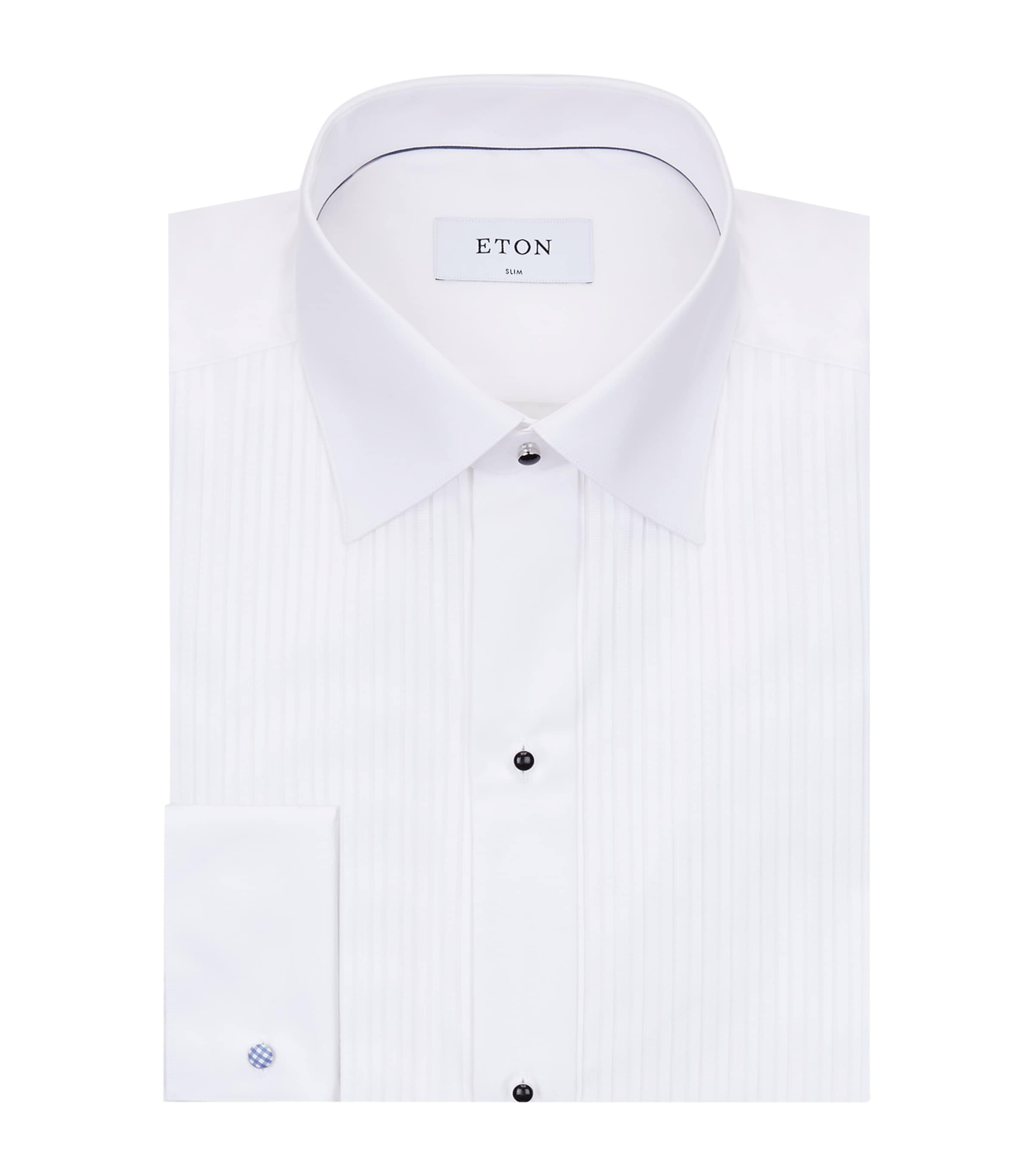 Eton Cotton Pleated Shirt In White