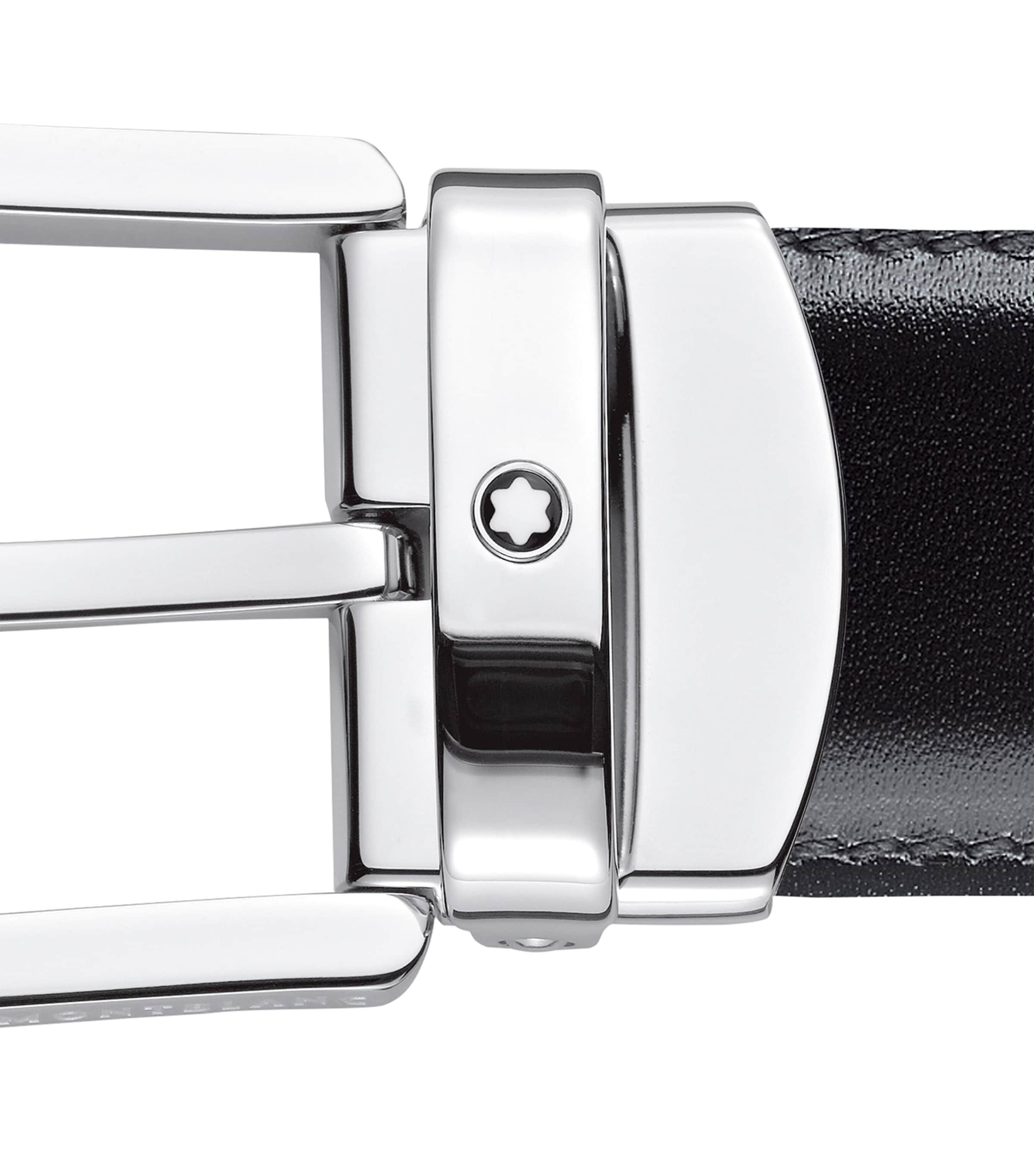 Leather Reversible Horseshoe Belt BLACK/BROWN Image 3