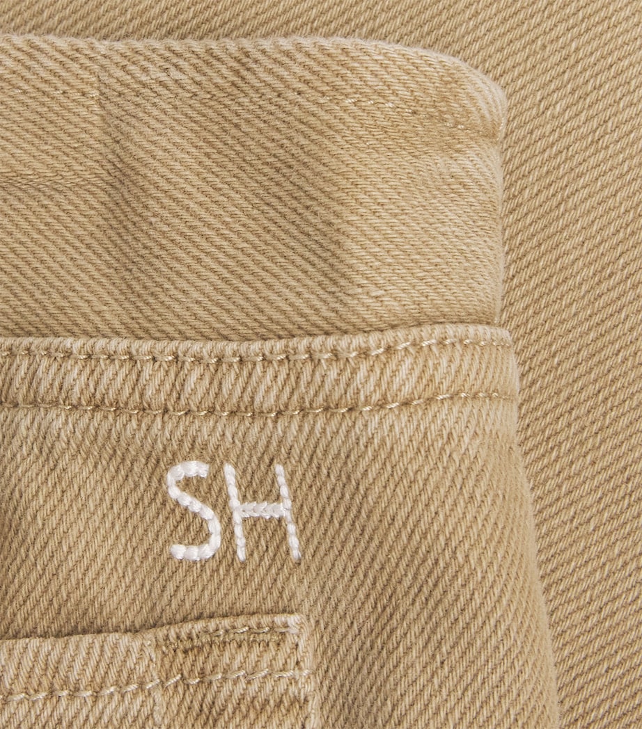 STILL HERE Womens Drawstring Sport Low-Rise Wide-Leg Jeans Pear Image 6