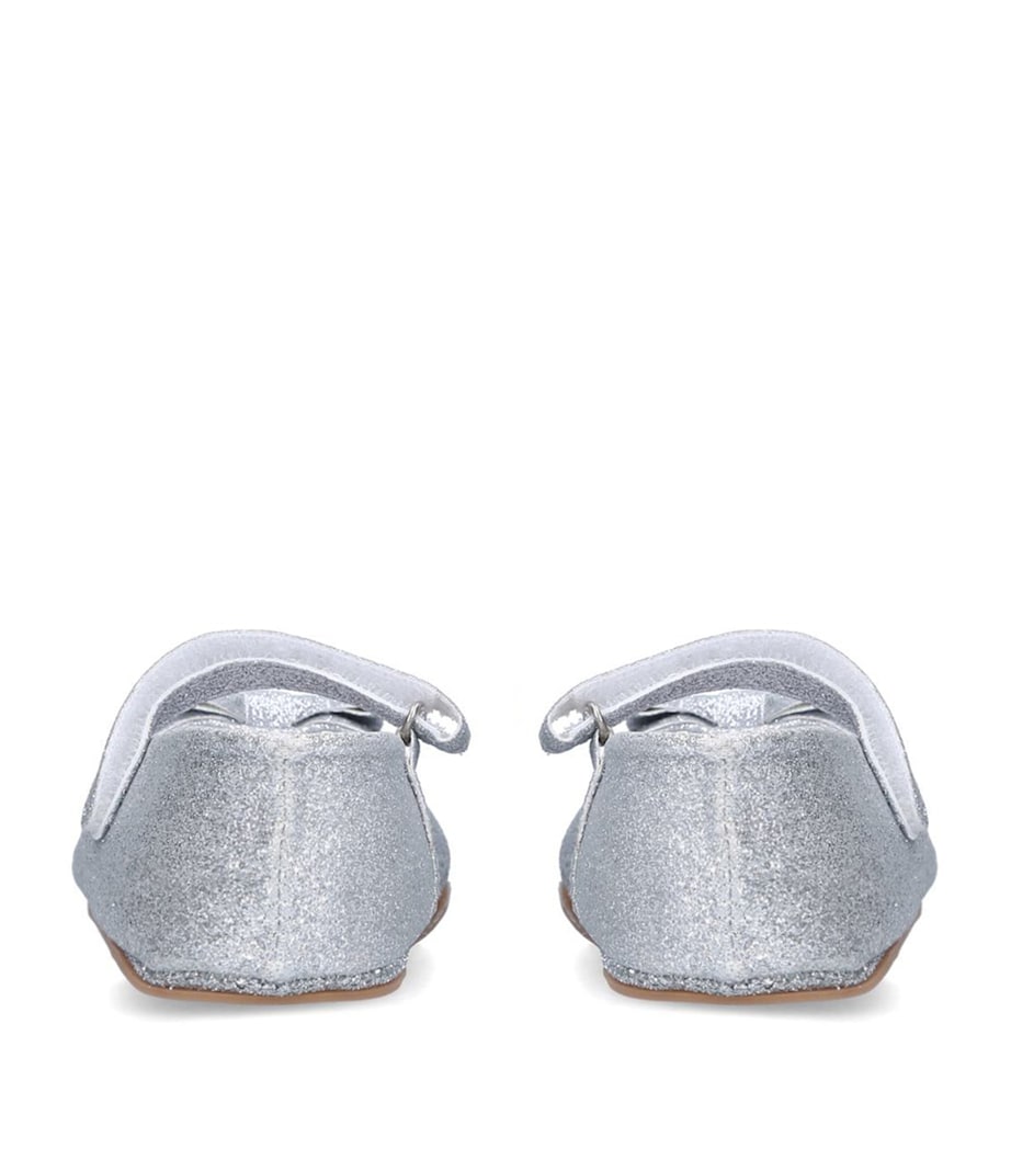 Leather Baby Bowie Mary Janes SILVER Image 2