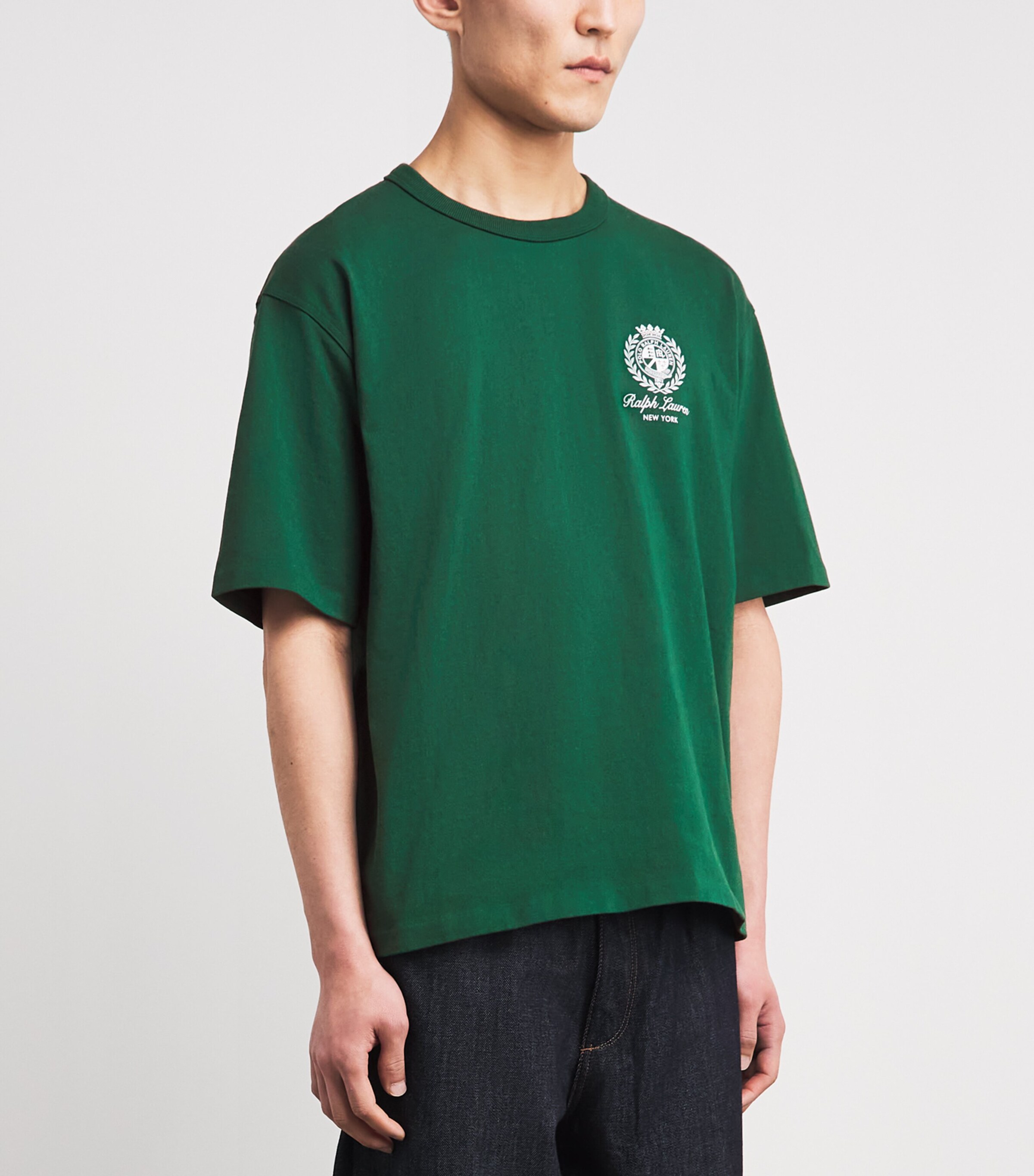 Polo Ralph Lauren Mens Cotton Logo Crest T-Shirt New Forest Image 4