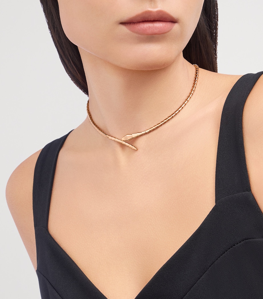 Rose Gold Serpenti Viper Necklace GOLD Image 4