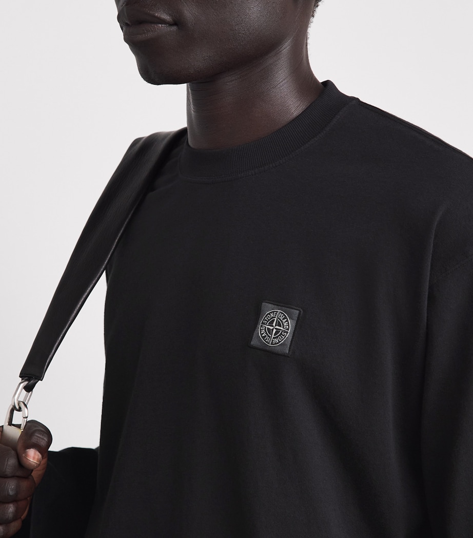 Stone Island Mens Compass Slim Long-Sleeve T-Shirt Image 3