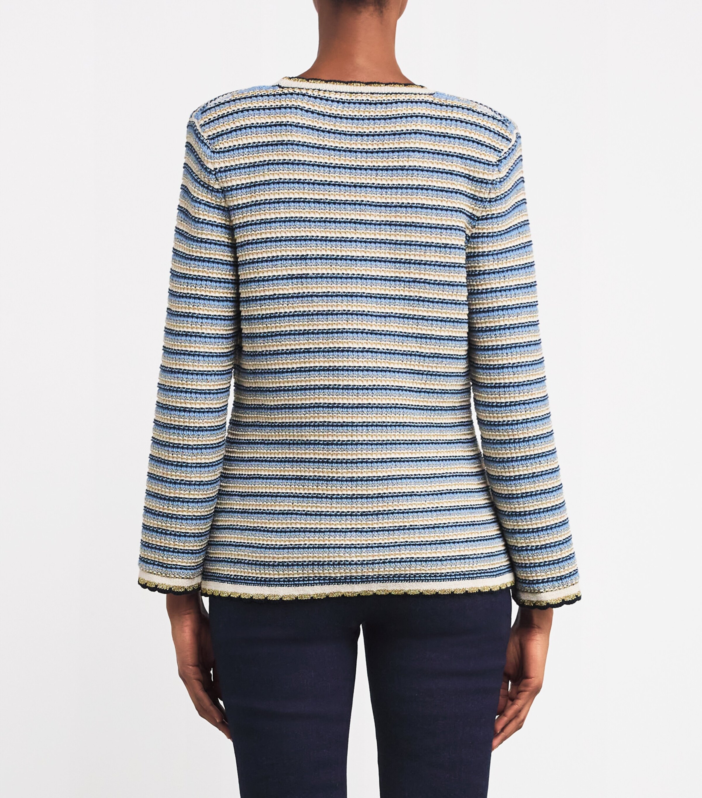 Cotton-Blend Ceriani Cardigan NAVY MULTI Image 4