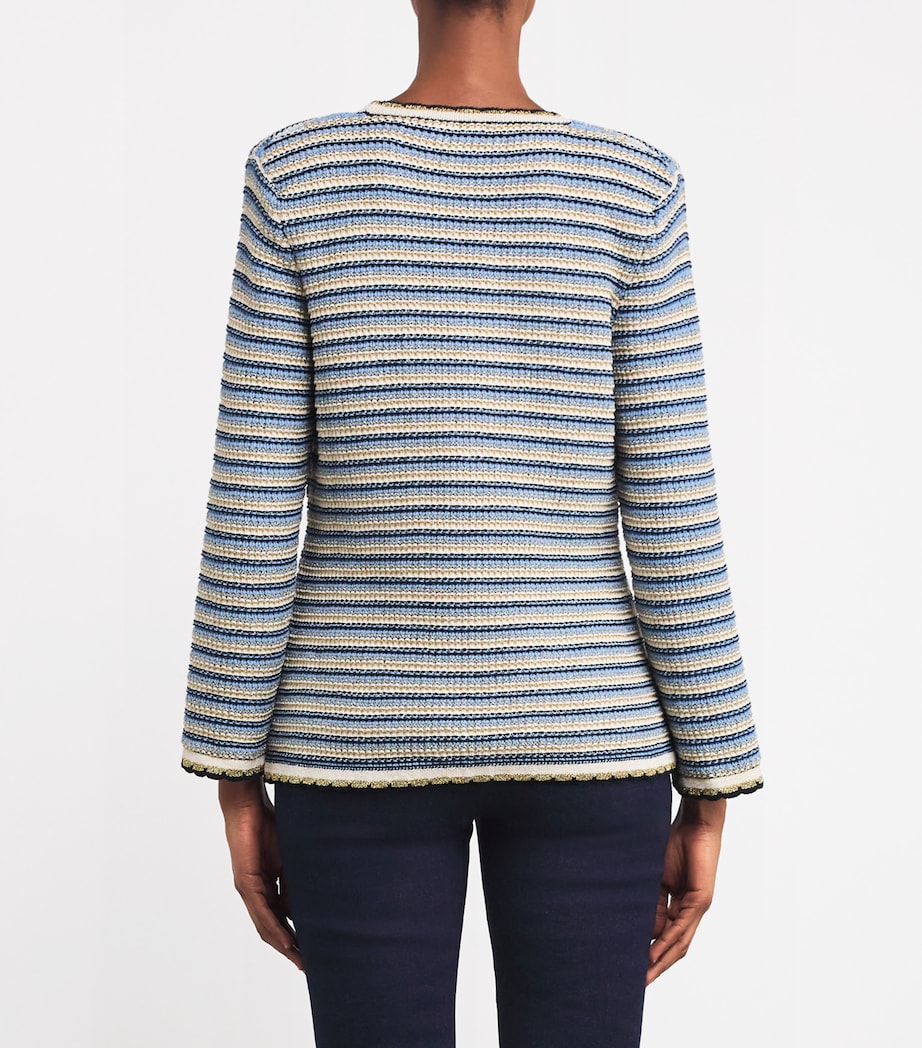 Cotton-Blend Ceriani Cardigan NAVY MULTI Image 4