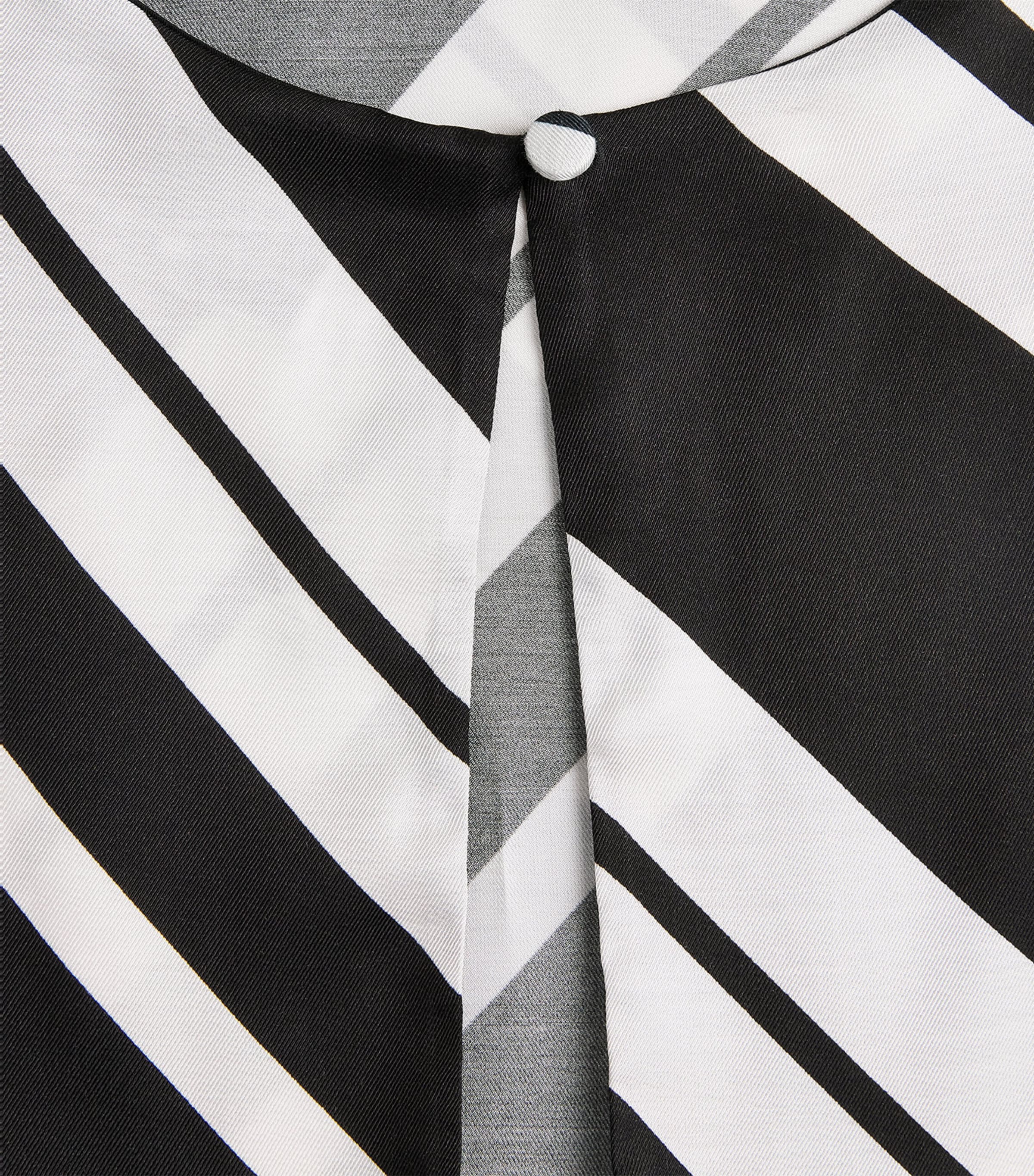 Brandon Maxwell Womens Stripe Leni Mini Dress Black/white Stripe Image 7