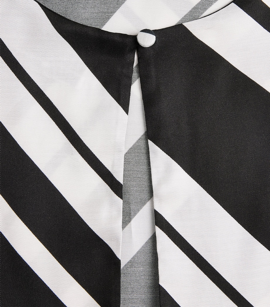 Brandon Maxwell Womens Stripe Leni Mini Dress Black/white Stripe Image 7