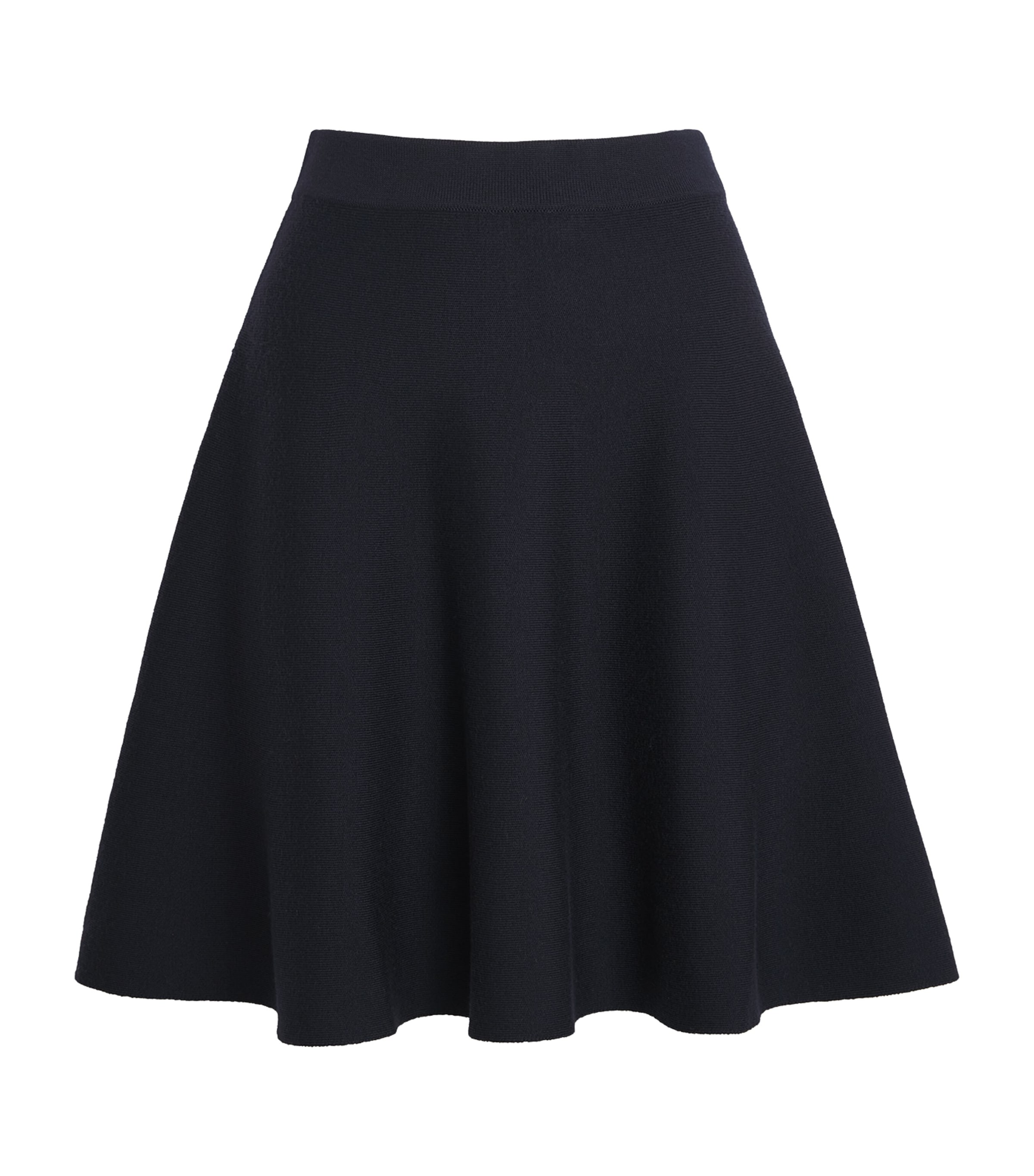 Max Mara Ubalda Virgin Wool Miniskirt In Blue
