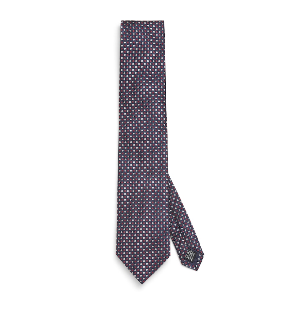 Silk Jacquard Tie 74 RED Image 1