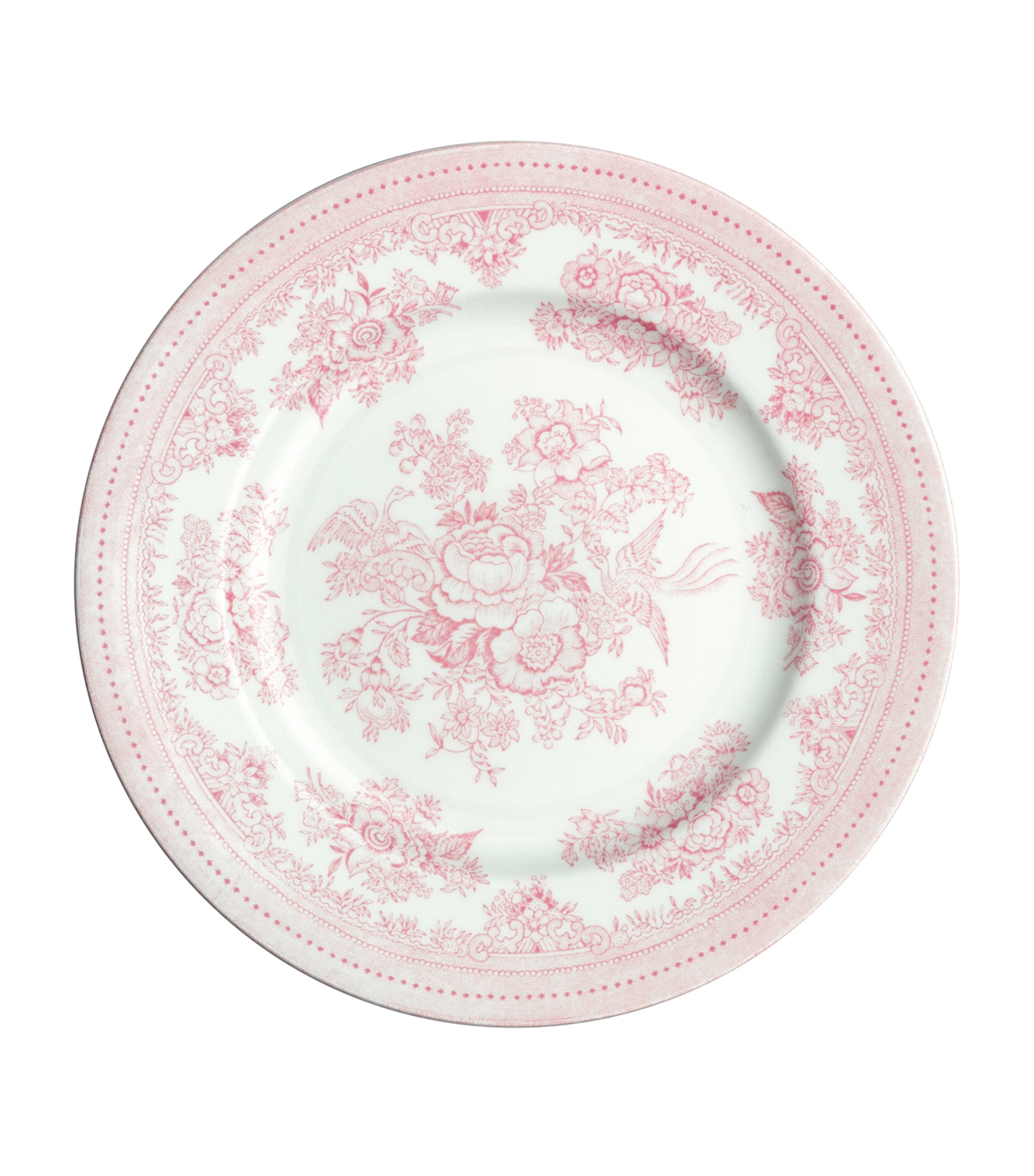 Burleigh Set Of 4 Asiatic Pheasants Side Plates In Pink