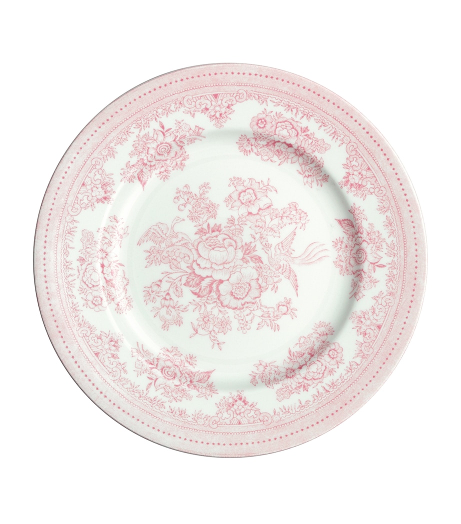 Set of 4 Asiatic Pheasants Side Plates (17.5cm) PINK Image 1