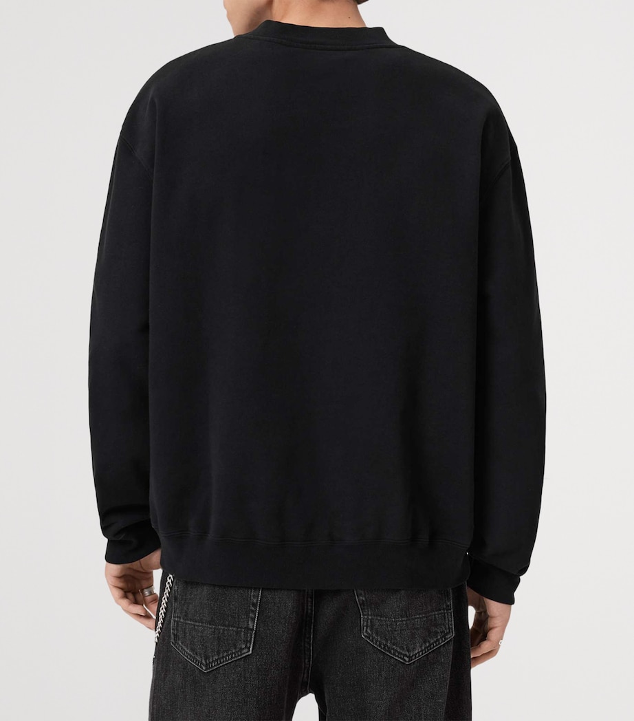 Cotton Xander Sweatshirt JET BLACK Image 5