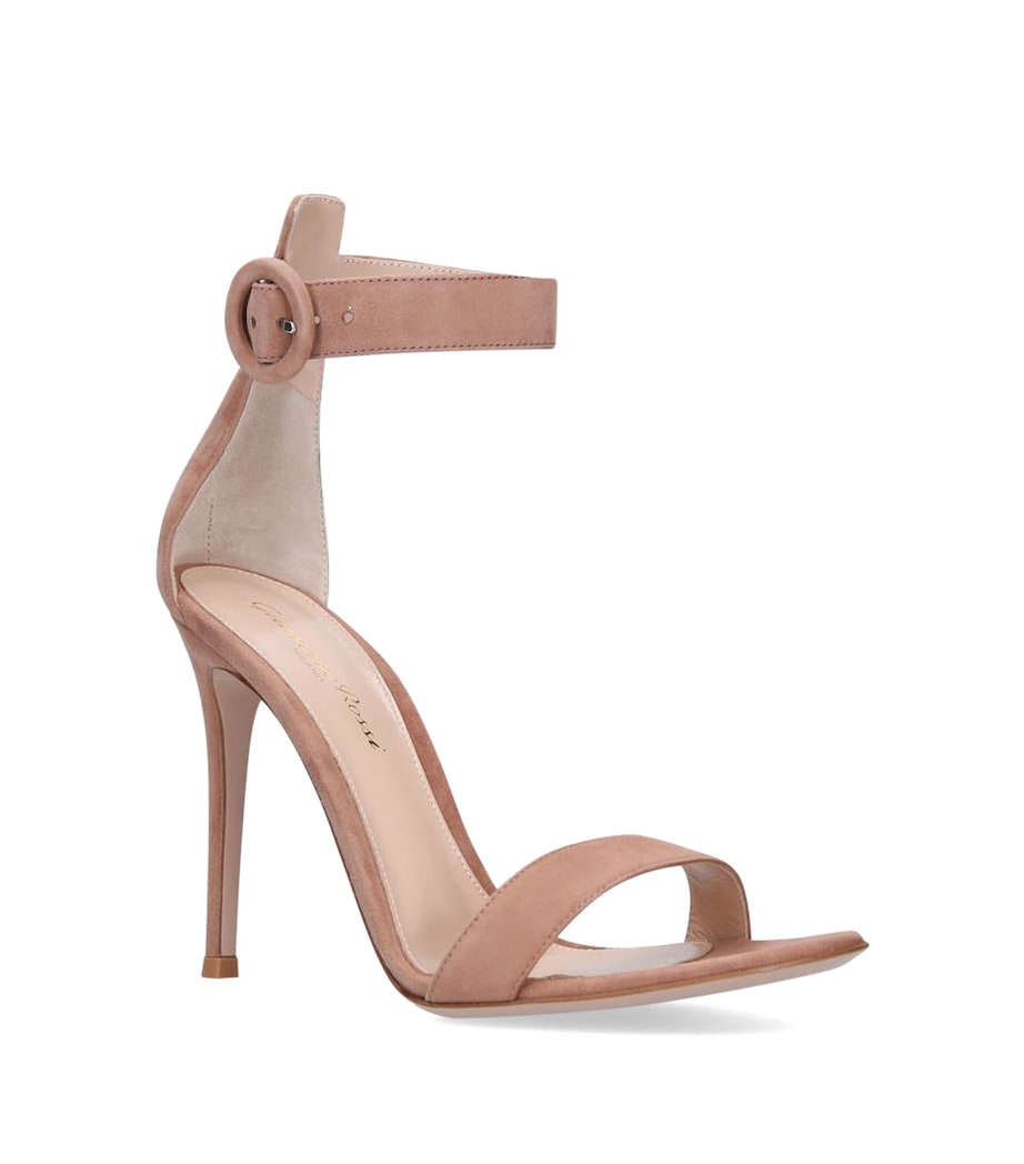 Suede Portofino Heeled Sandals 105 NUDE Image 1