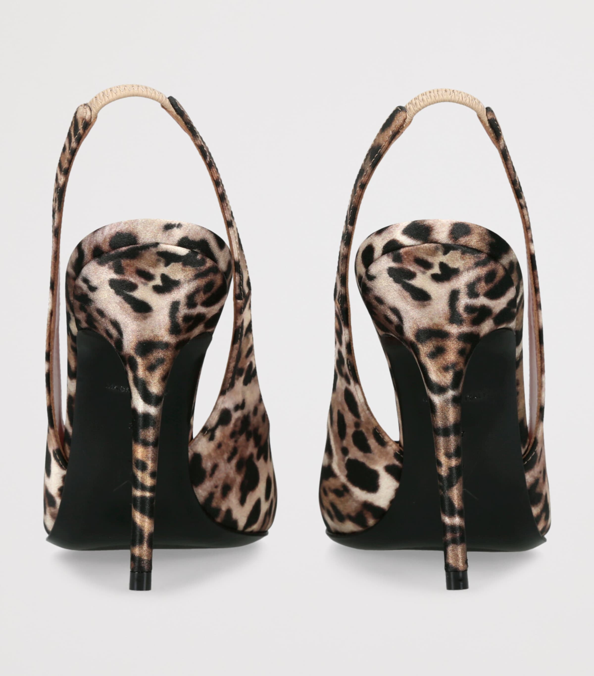 Amina Muaddi Womens Leopard Print Anok Slingback Heels 105 Dk.brn Com Image 2