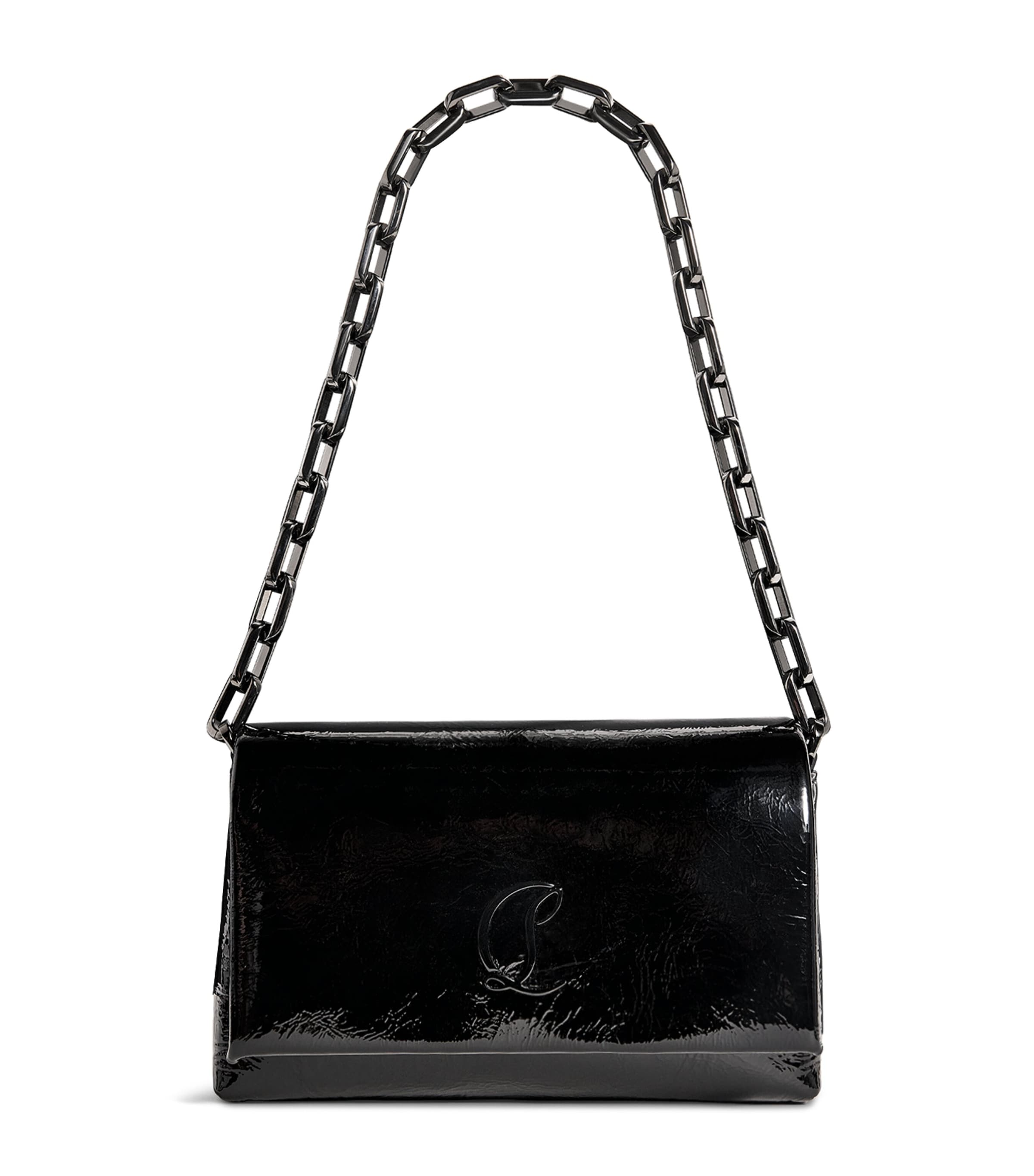Christian Louboutin Loubi54 Small Leather Shoulder Bag In Red