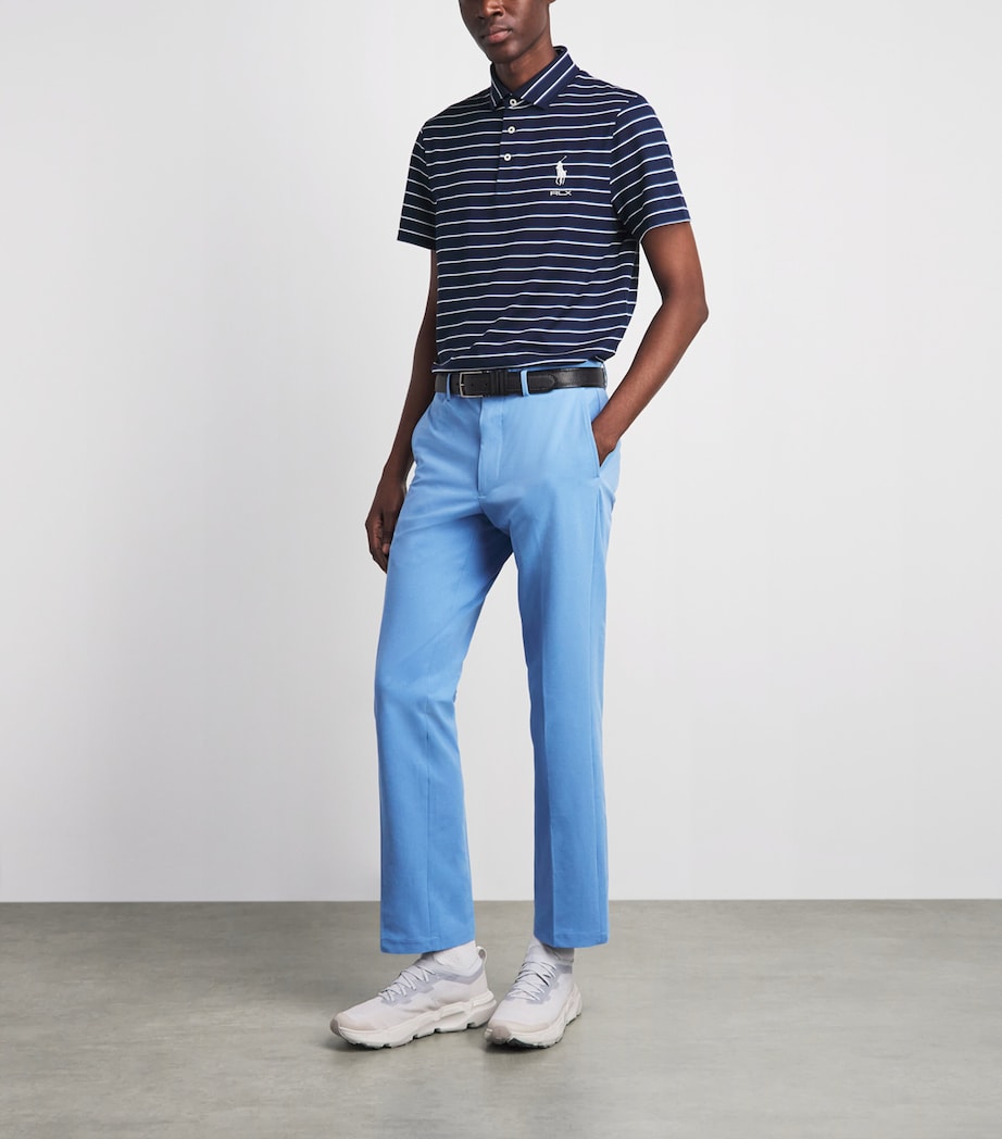 RLX Ralph Lauren Mens Stripe Tour Polo Shirt Old Royal Multi Image 2