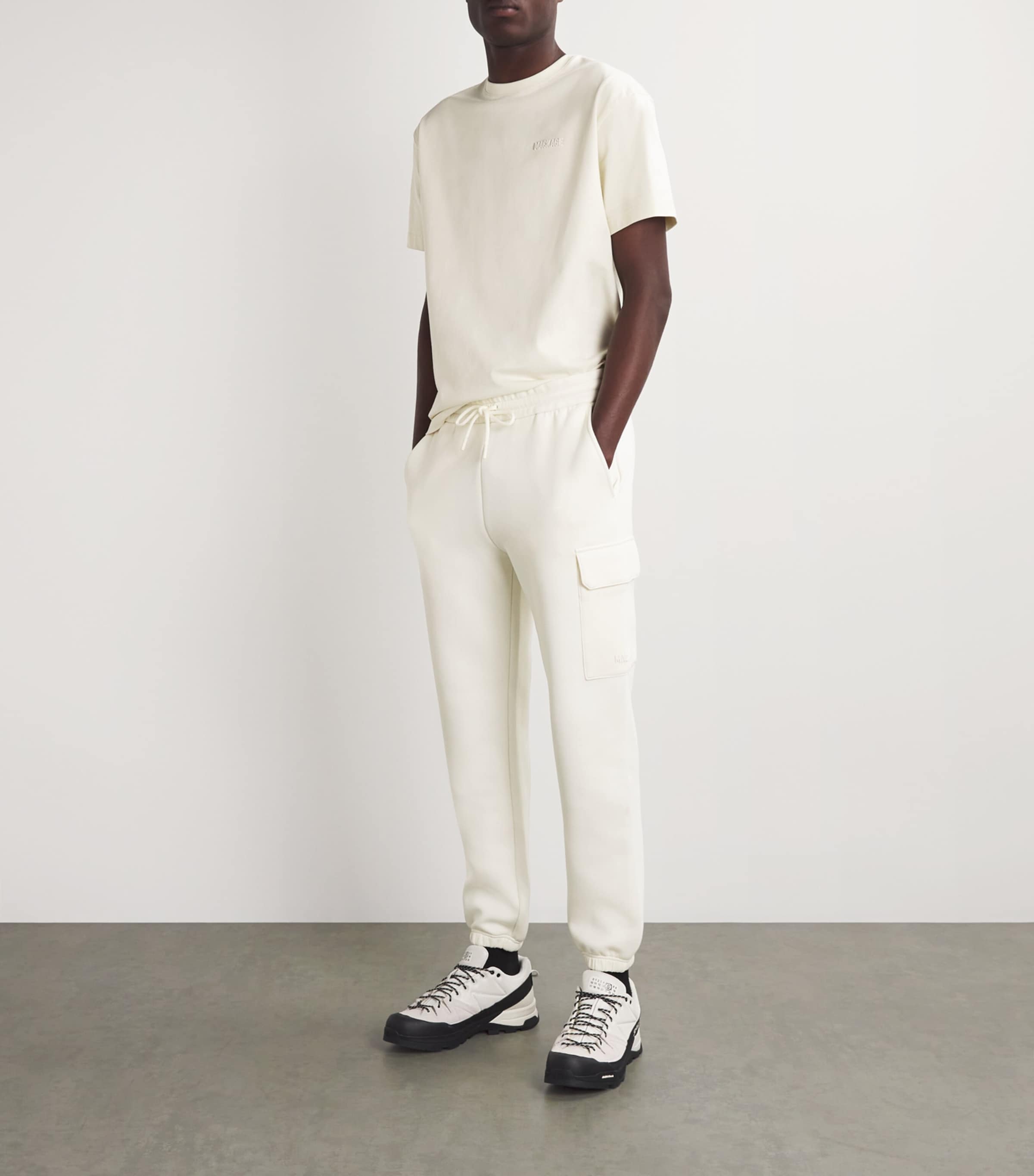 Cotton-Blend Marvin Cargo Sweatpants CREAM Image 2