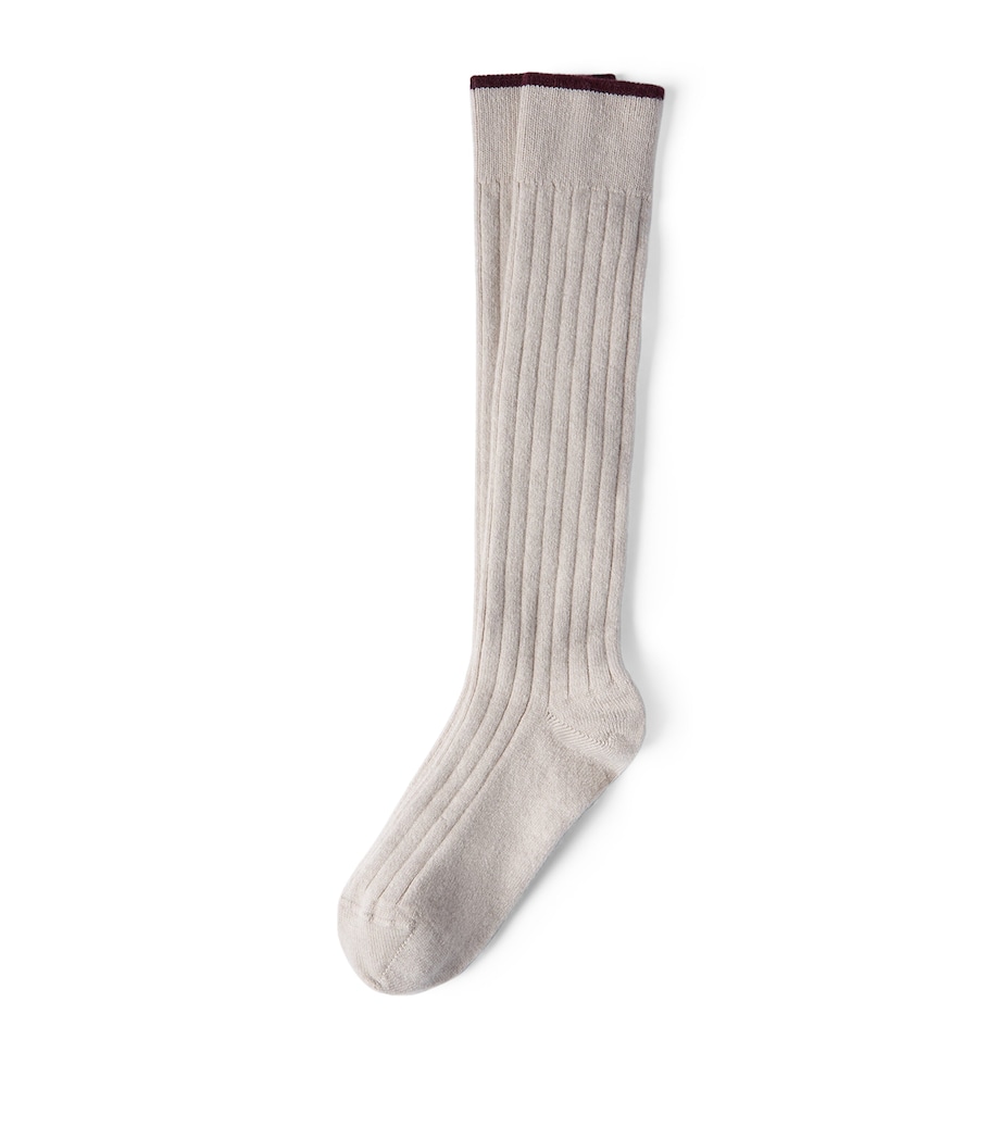 Cashmere Rib-Knit Socks CMZ76 Image 1