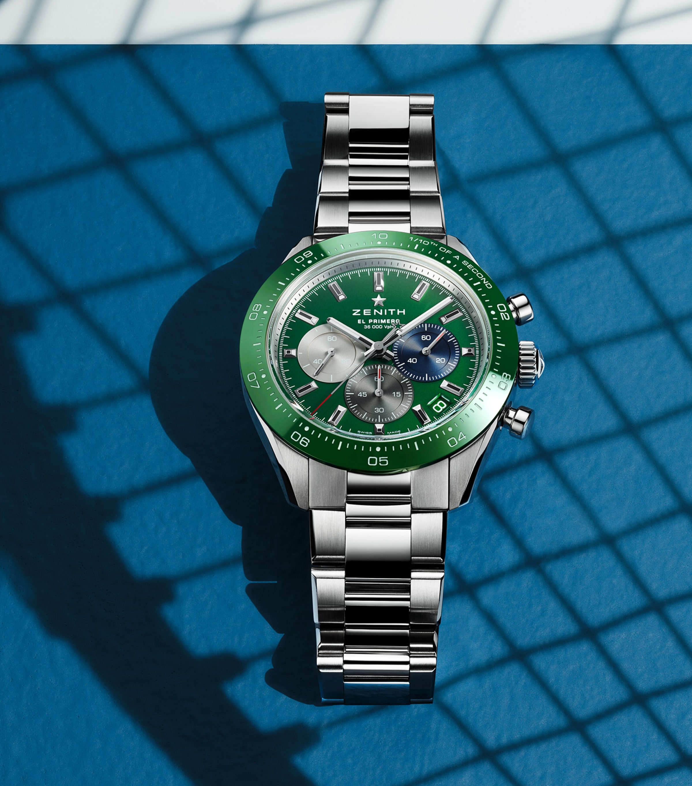 Stainless Steel Chronomaster Sport Watch 41mm GREEN Image 6