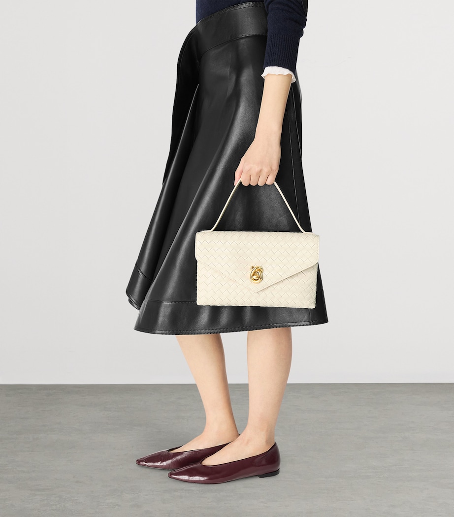 Bottega Veneta Leather Knot Lock Top-Handle Bag Image 6