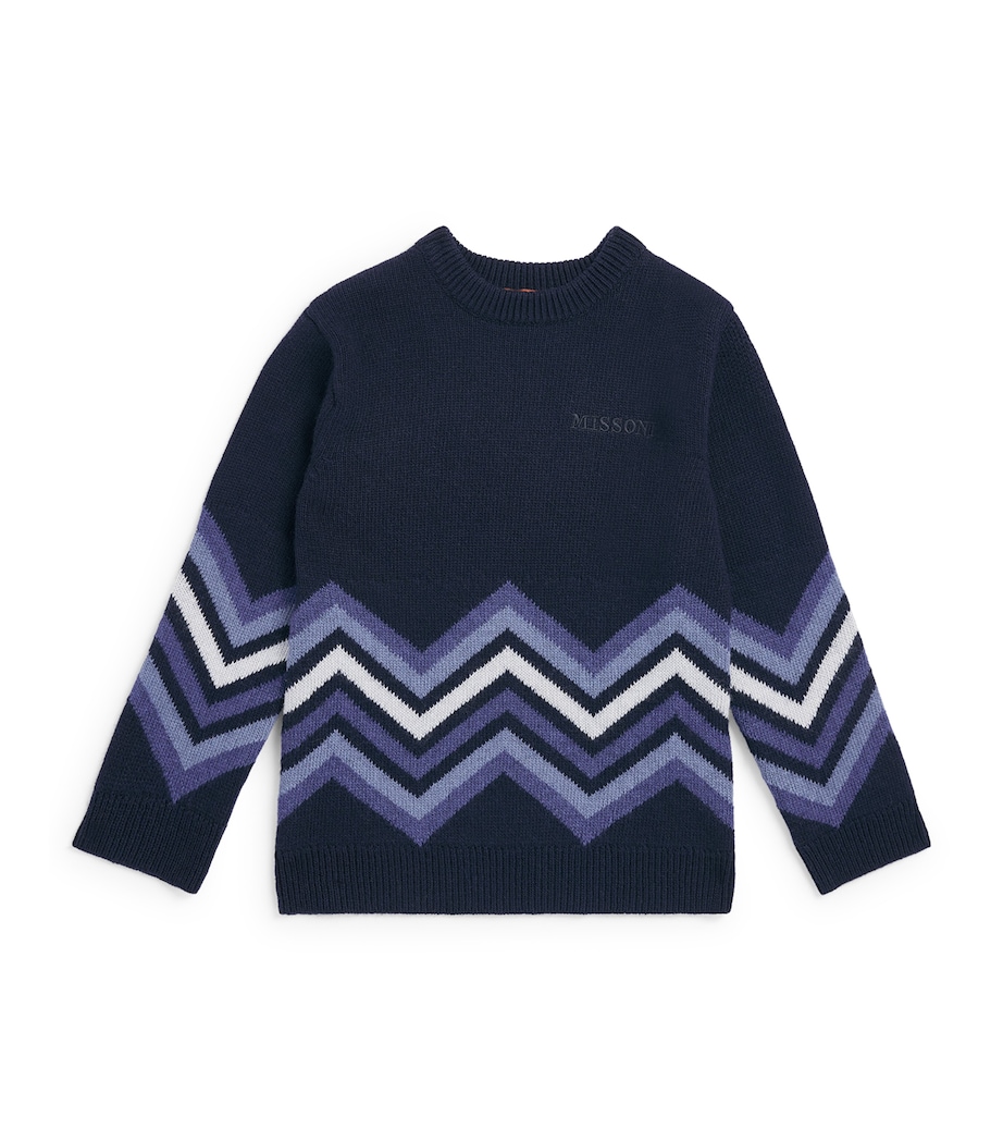 Missoni Kids Zigzag Sweater Blu/multicolor Image 1