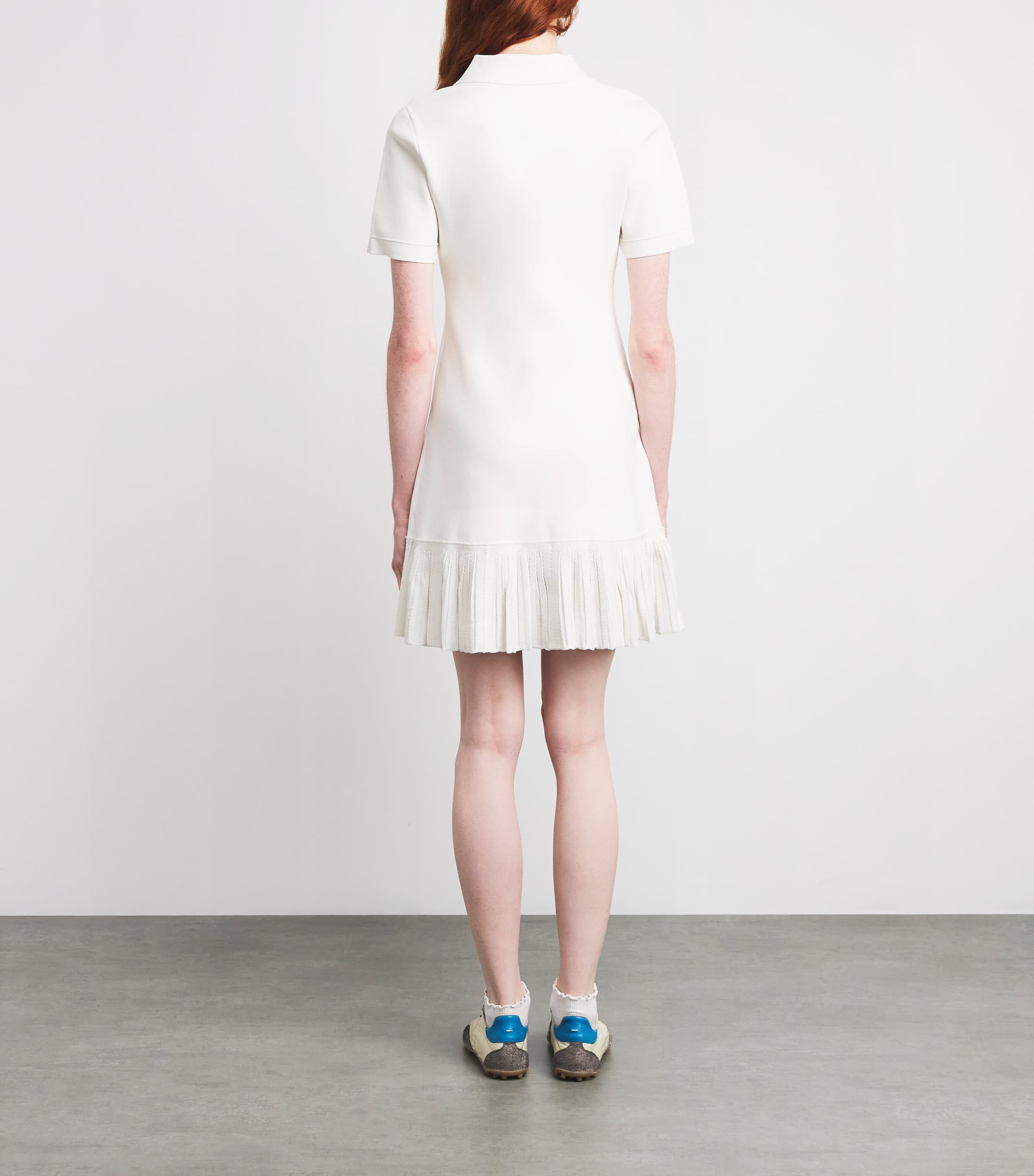 Knitted Polo Mini Dress ECRU Image 3