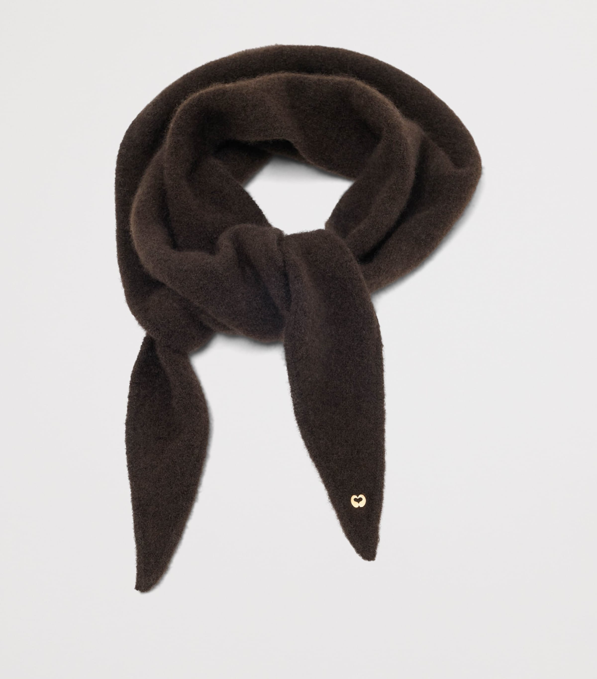 Maje Yak-Blend Scarf Dark Brown Image 3