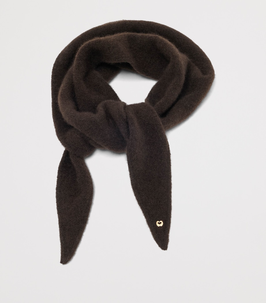 Maje Yak-Blend Scarf Dark Brown Image 3
