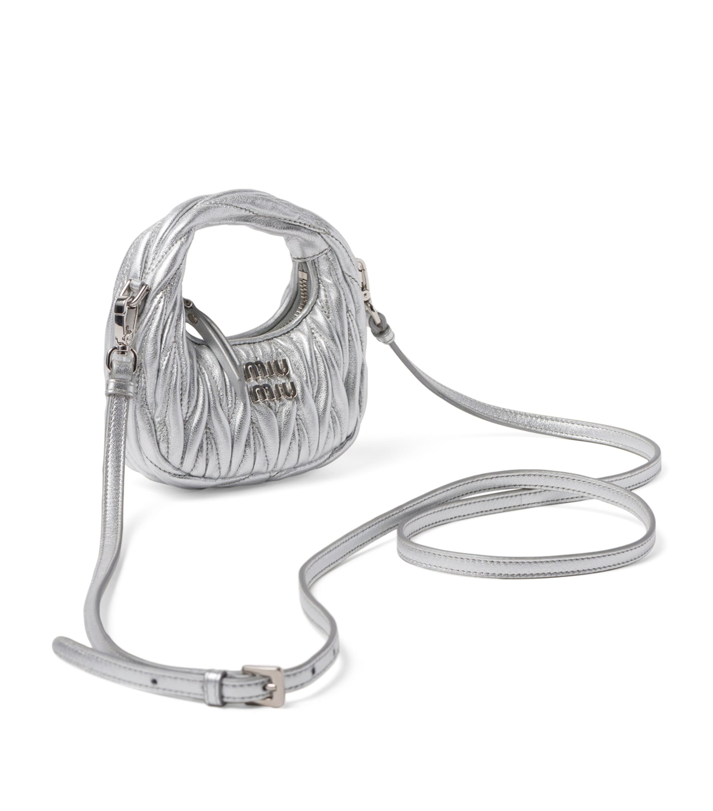 Micro Leather Wander Hobo Bag F0118 Image 3