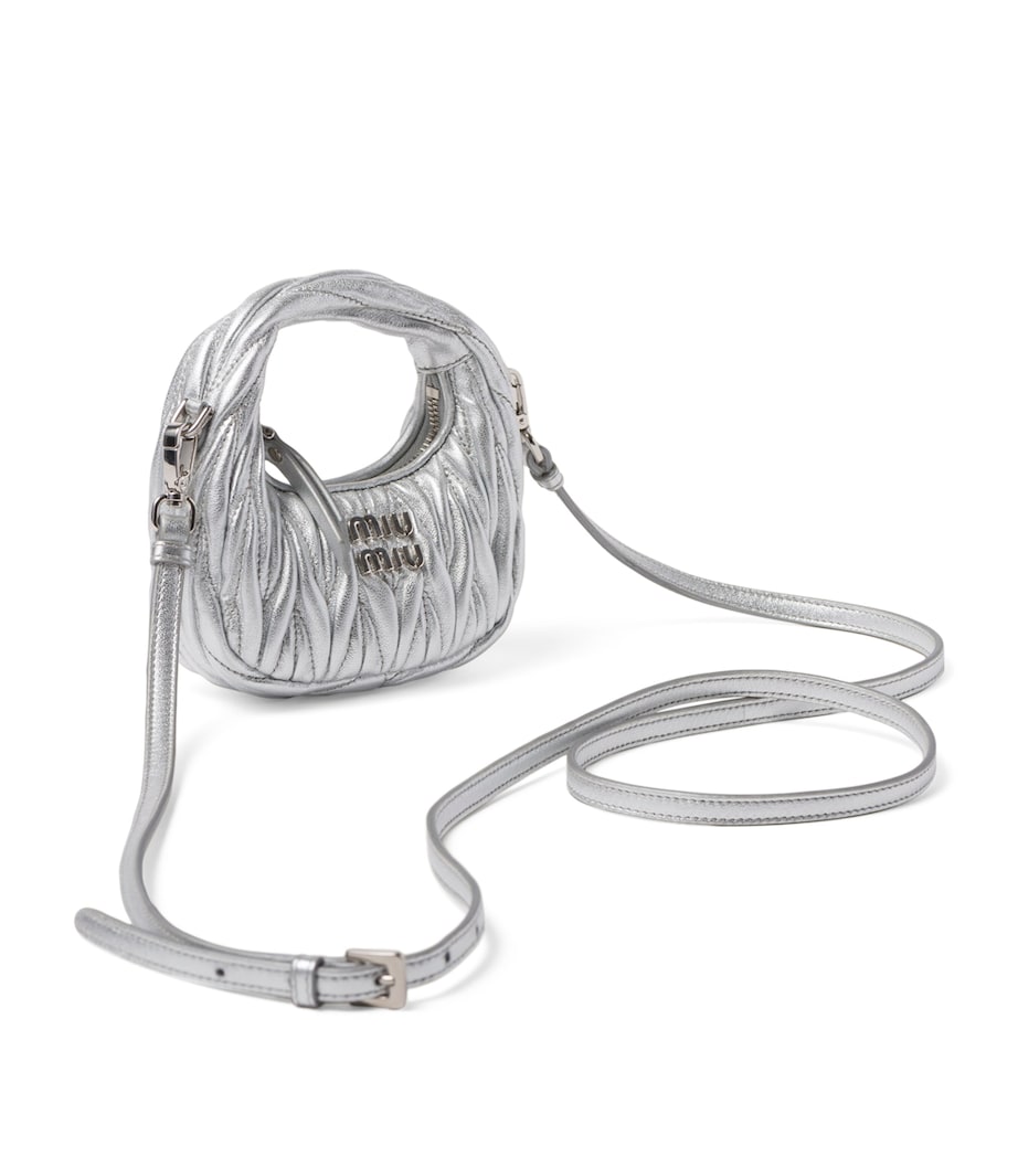 Micro Leather Wander Hobo Bag F0118 Image 3