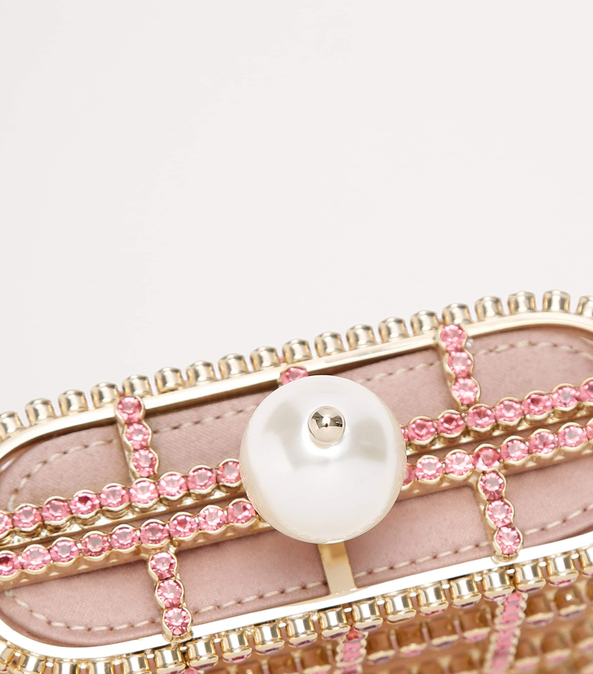 Rosantica Mini Crystal-Embellished Holli Cross-Body Bag Pale Pink Image 4