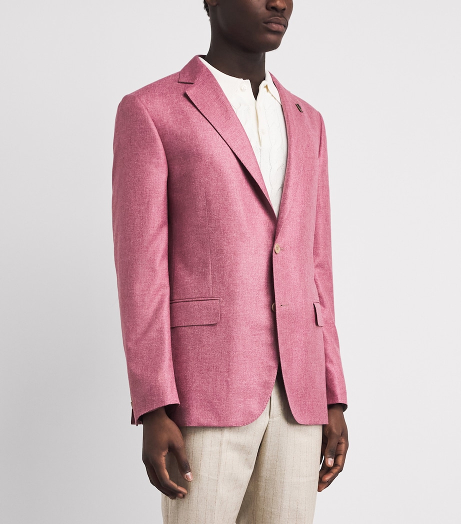 Pal Zileri Mens Silk-Cashmere Vicenza Blazer Pink Image 4