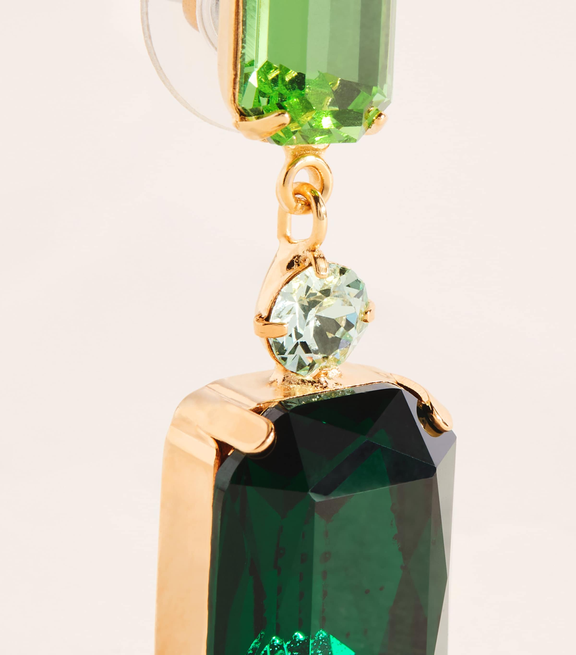 Jennifer Behr Yellow Gold-Plated Justine Drop Earrings Emerald Image 4