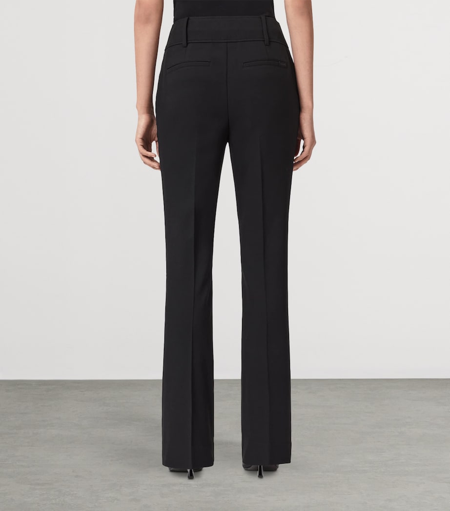AllSaints Womens Astra Flared Trousers Black Image 4