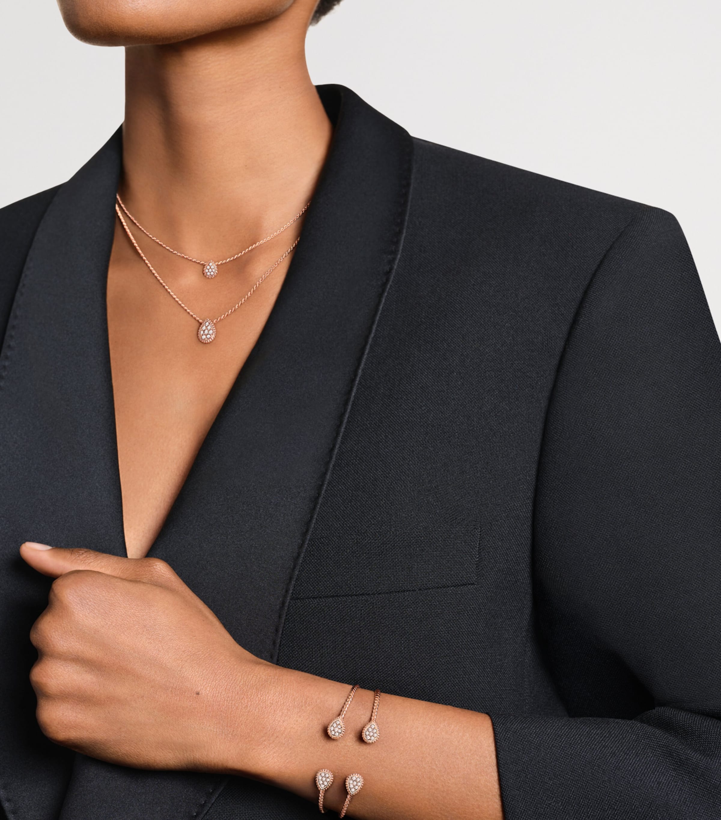 White Gold and Diamond Serpent Bohème Bangle WHITE GOLD Image 2