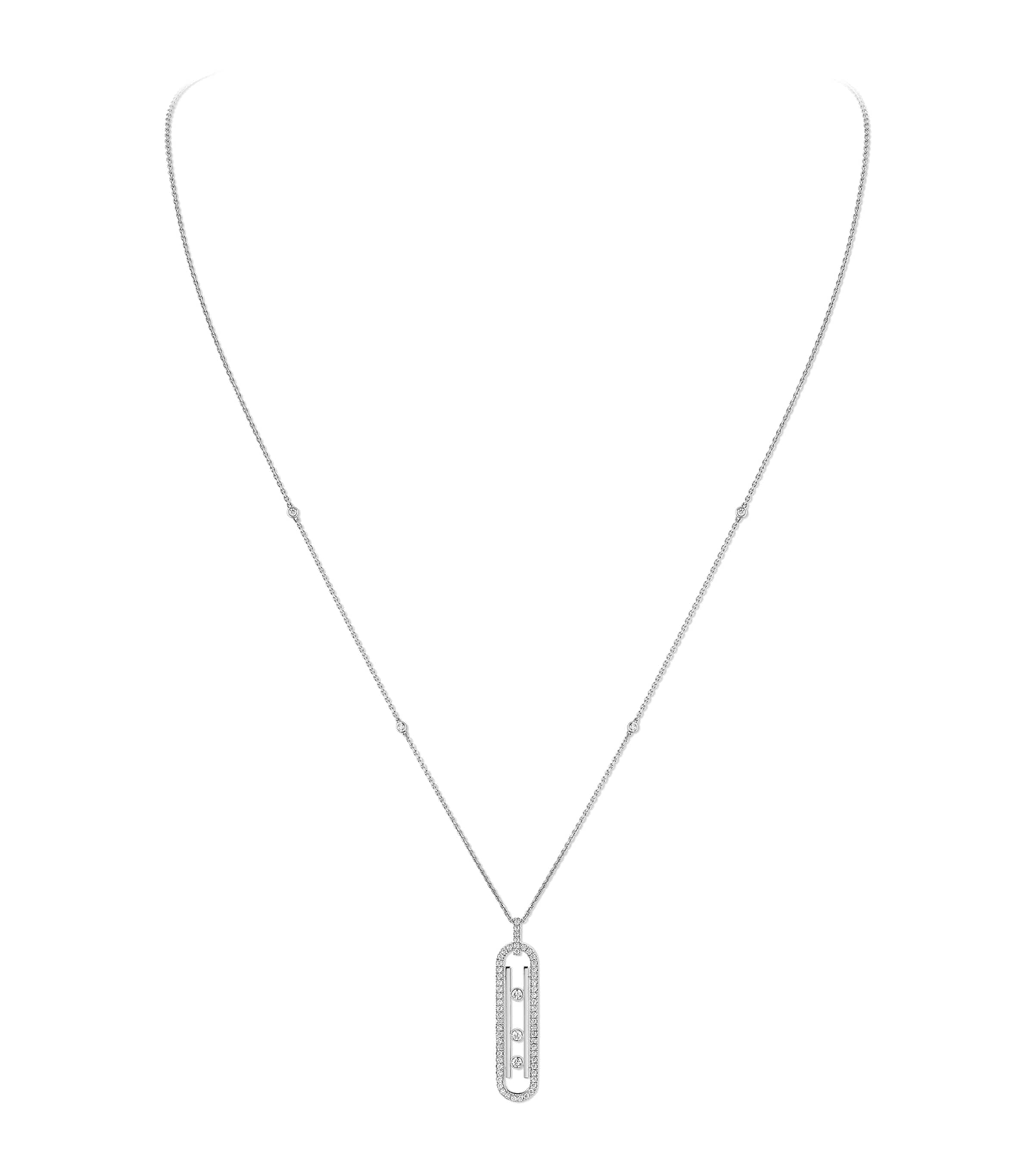Messika Move 10th Birthday White Gold and Diamond Necklace (0.70ct) White Gold Image 1