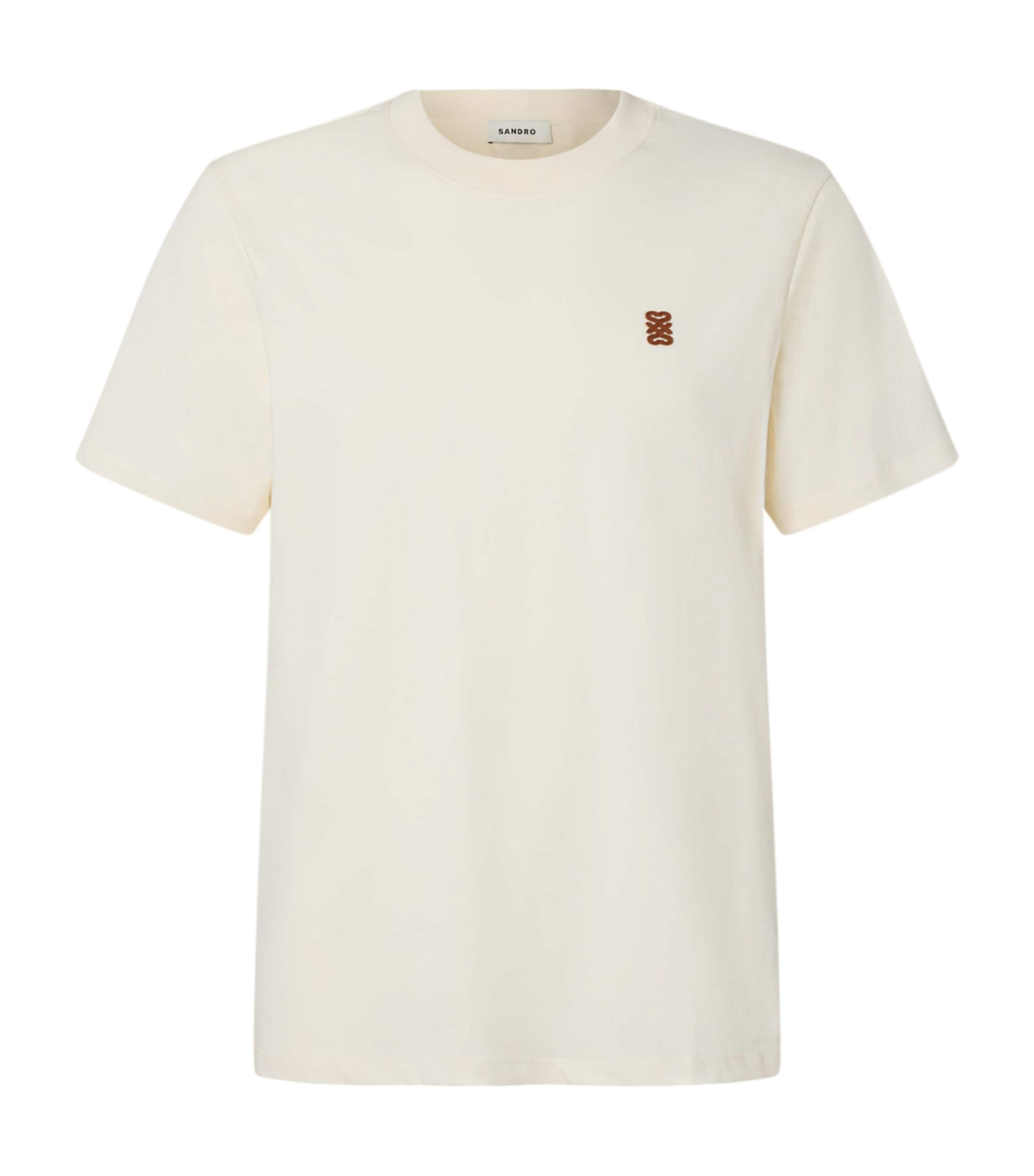 Cotton Logo-Patch T-Shirt BUTTER CREAM Image 1