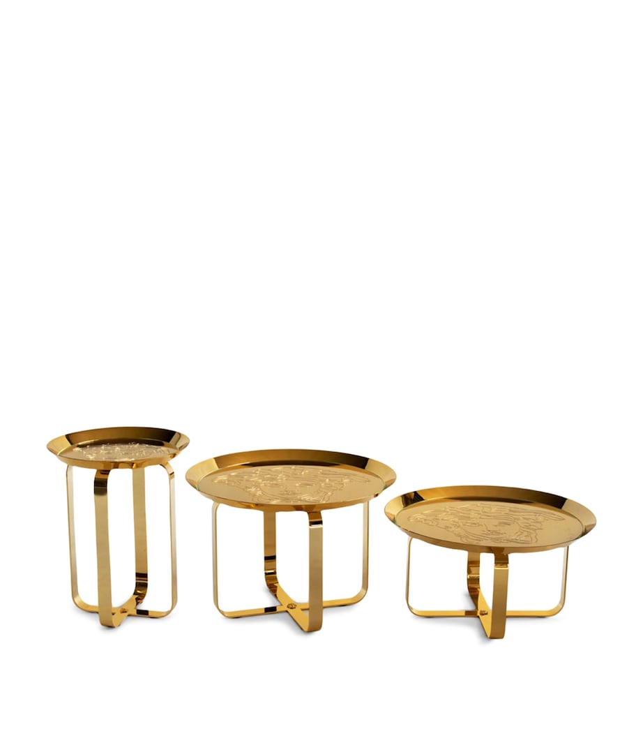 Engraved Medusa Side Table GOLD+GLASS Image 1