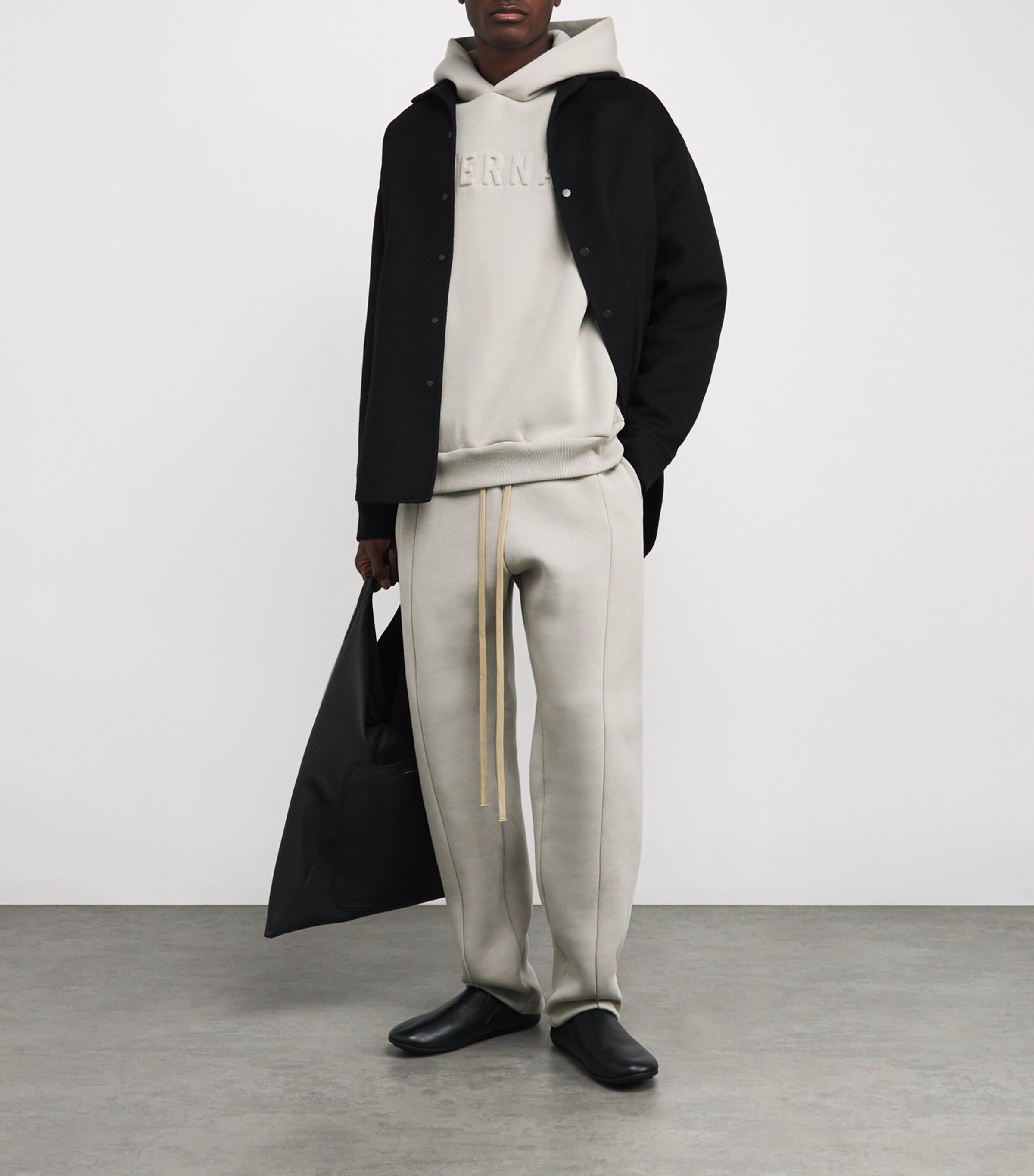 Fear Of God Mens Cotton-Blend Fleece Sweatpants Dove Grey Image 2