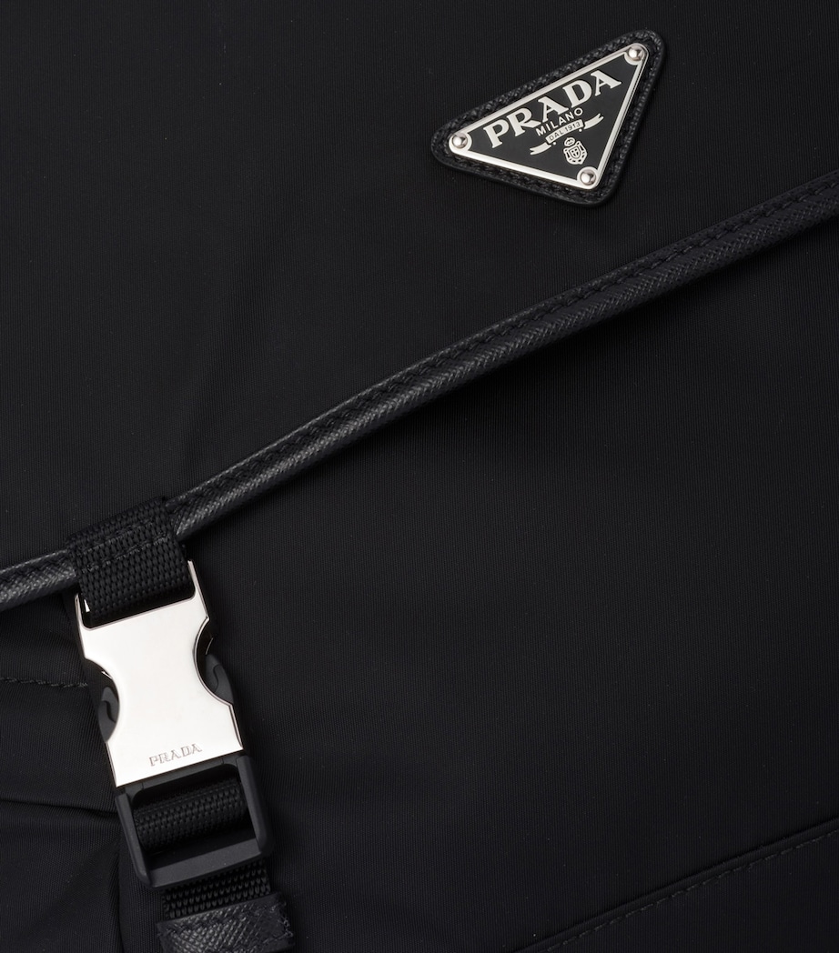 Re-Nylon and Saffiano Leather Shoulder Bag F0002 Image 6