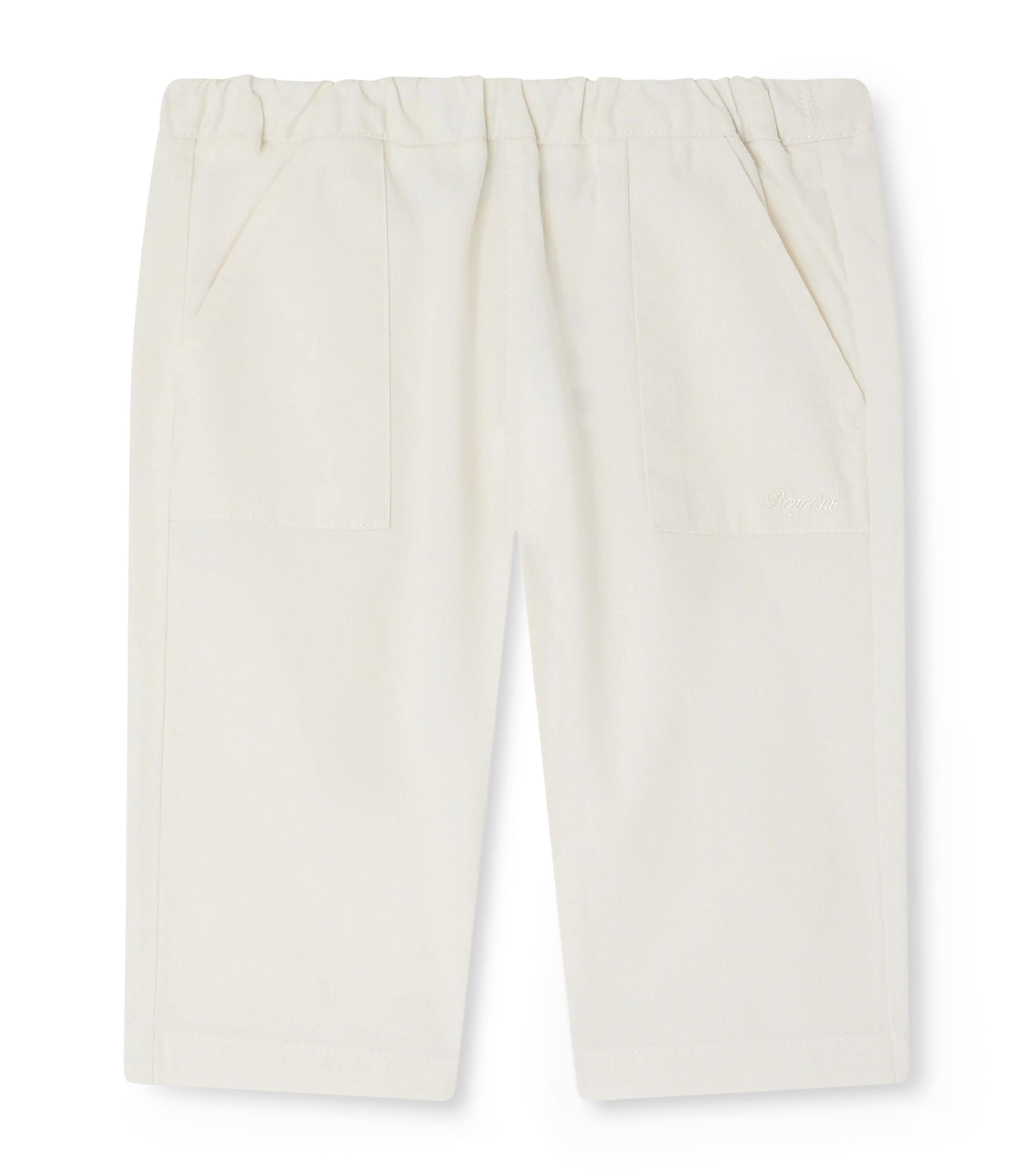 Bonpoint Cotton Carpenter Trousers (6-18 Months) Blanc Lait Image 1