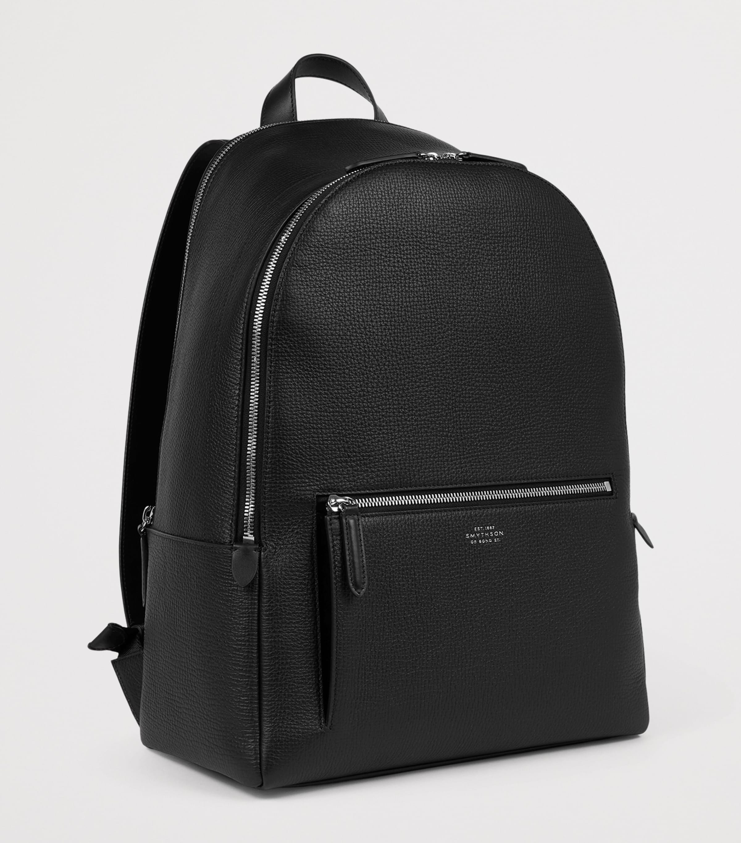 Smythson Leather Ludlow Backpack Black Image 2