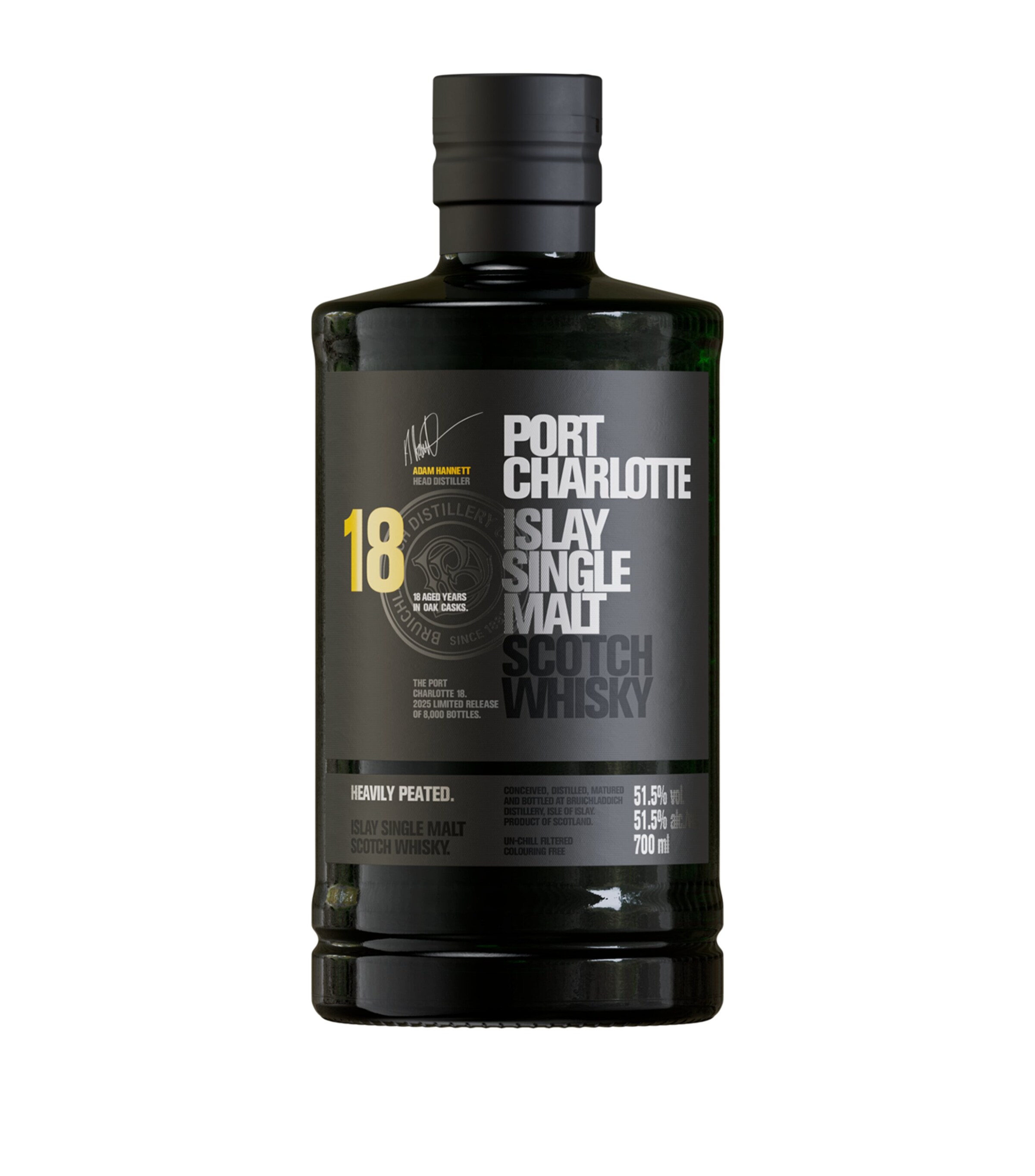 Bruichladdich 18 year old port charlotte whisky 2025 edition 70cl