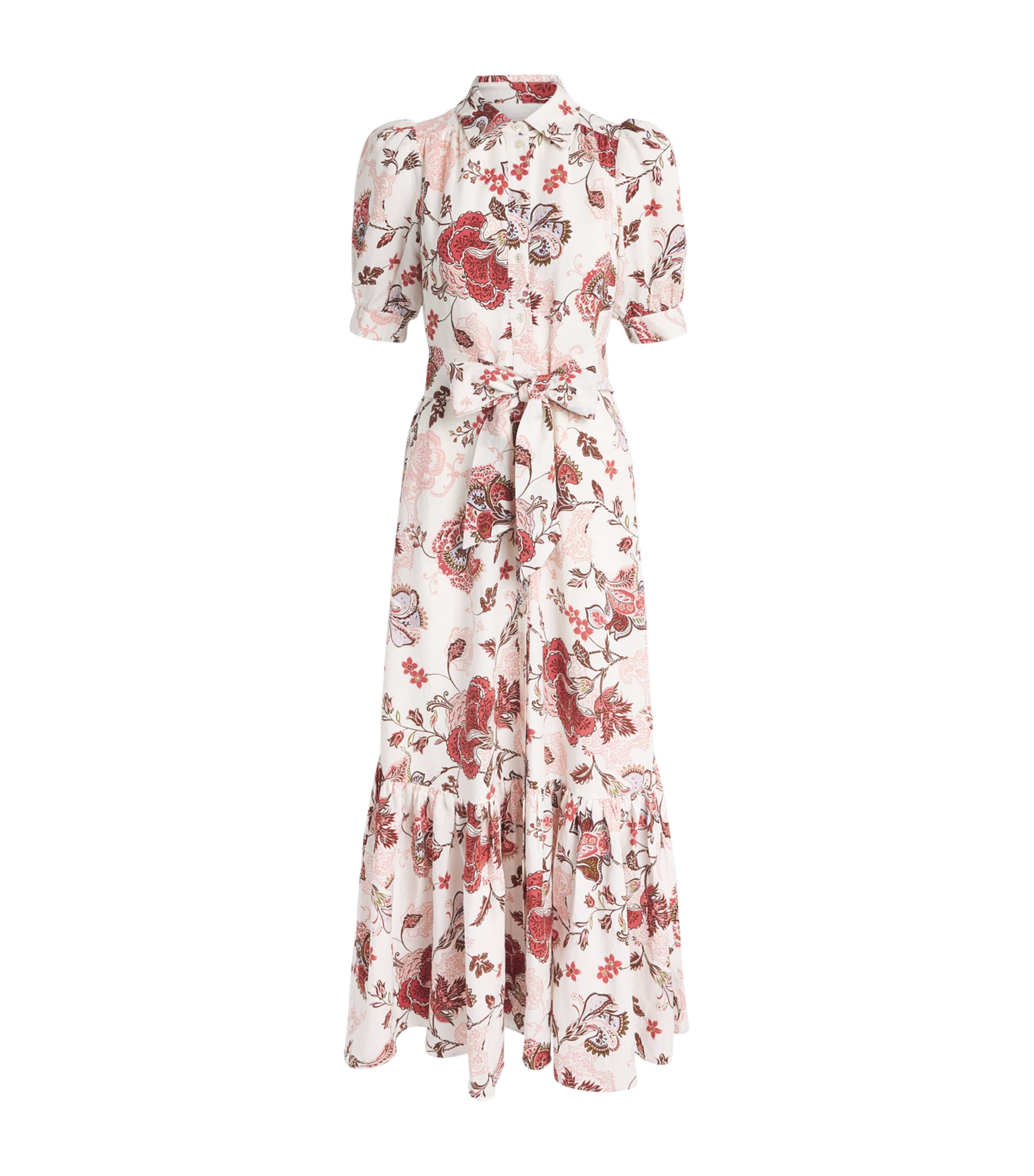 ME+EM Womens Floral Print Maxi Dress Light Cream/multi Image 1